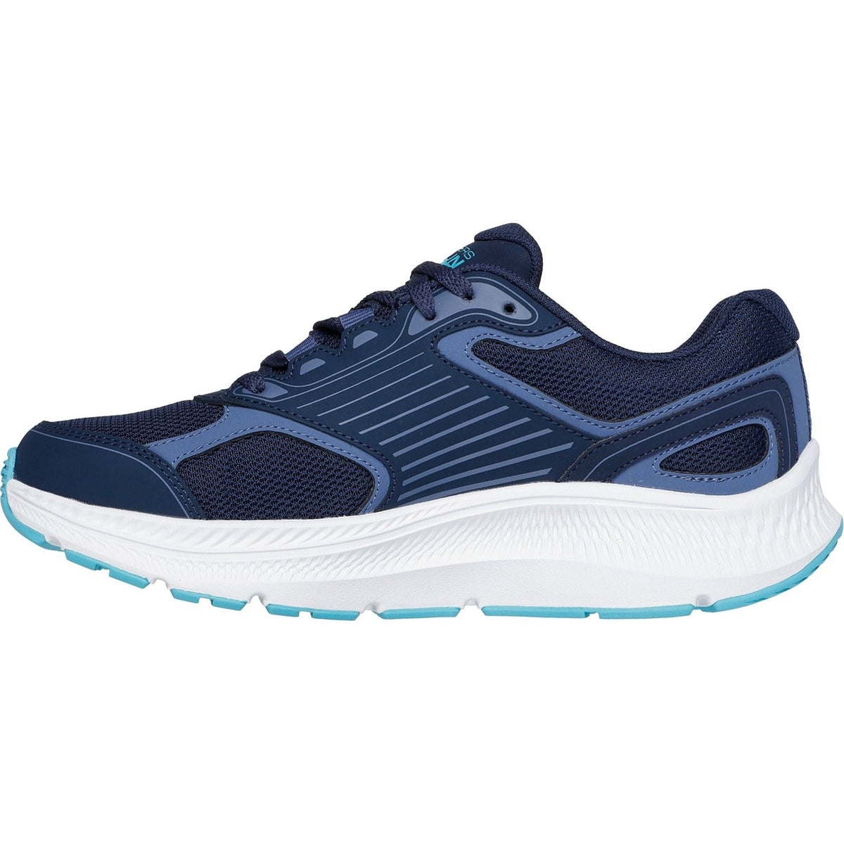 Skechers Performance GO RUN Consistent 2.0 Advantage Leder Damensneaker In Marineblau/Blau