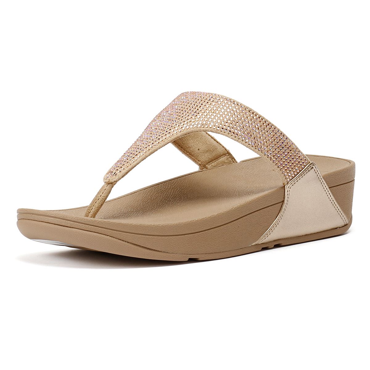 FitFlop Lulu Crystal Damen Beige Sandalen