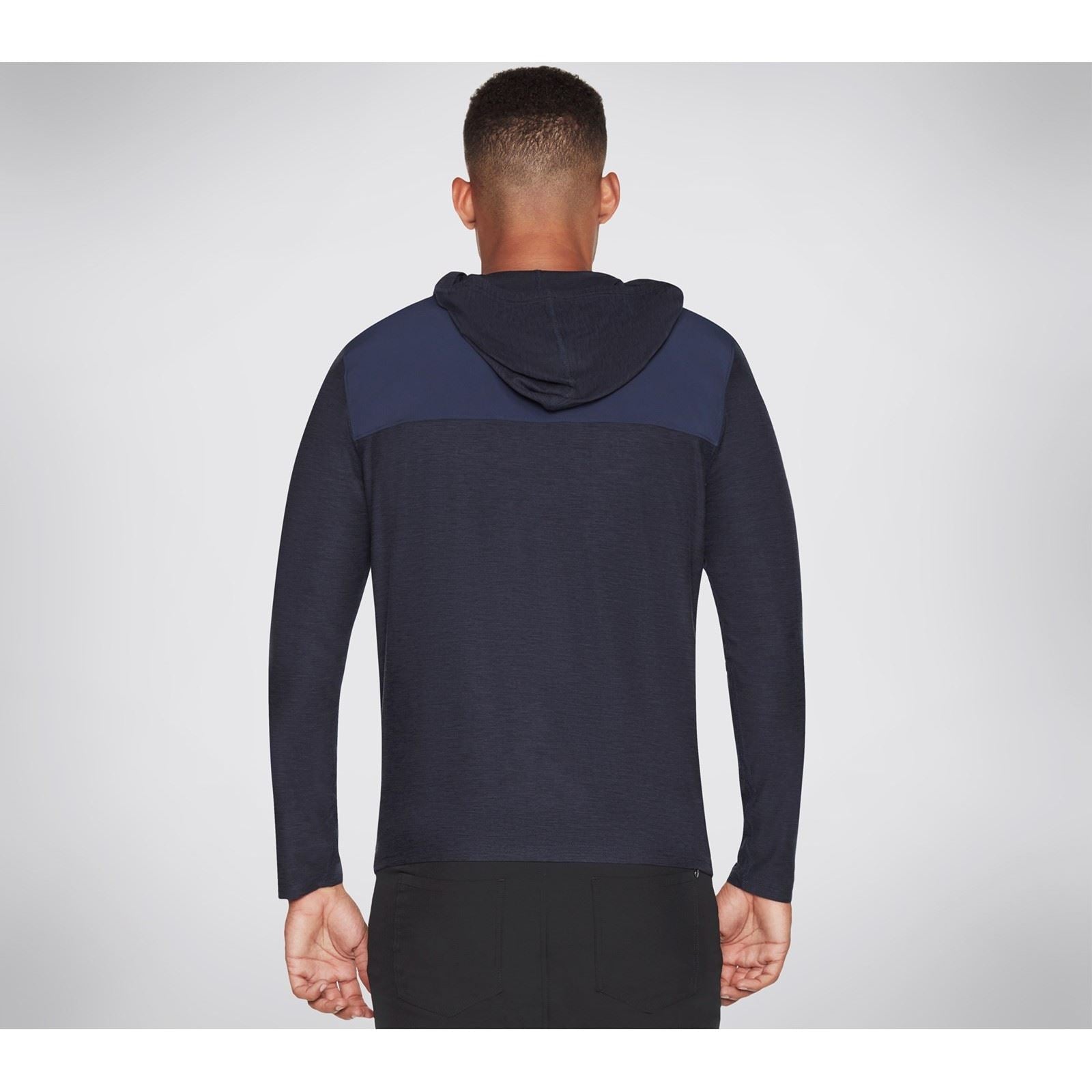 Skechers Performance Skech Knits Ultra Go Lite Full Polyester Herren Blau Kapuzenpullover