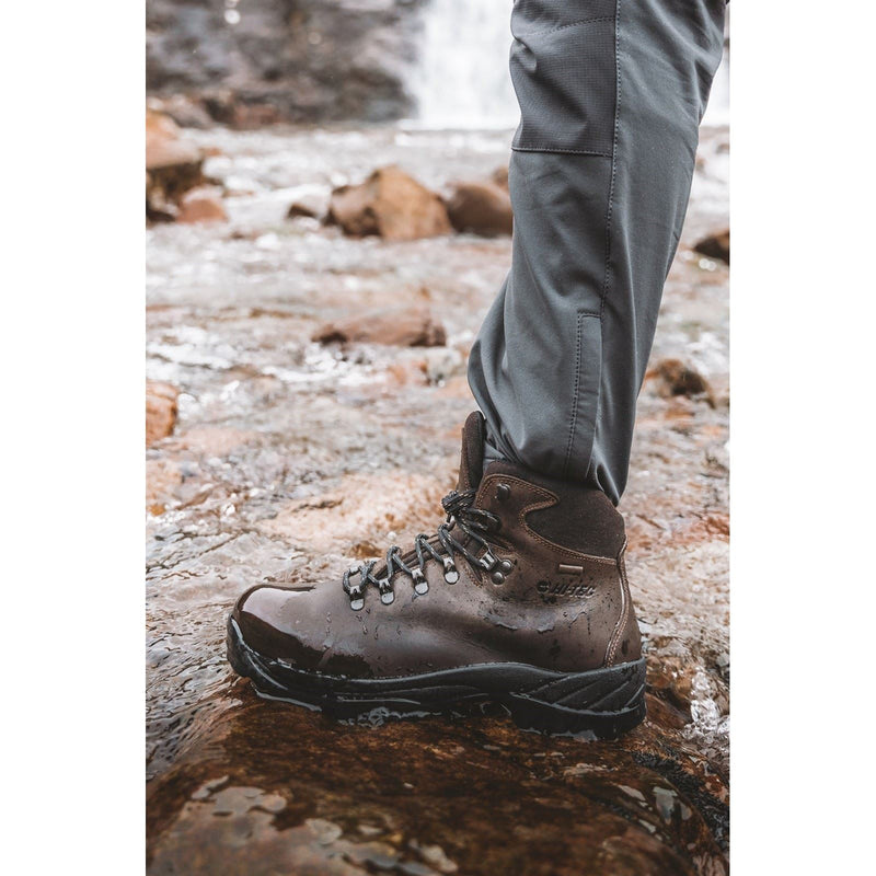 Hi-Tec Ravine Damen Wanderschuhe Aus Braunem Leder