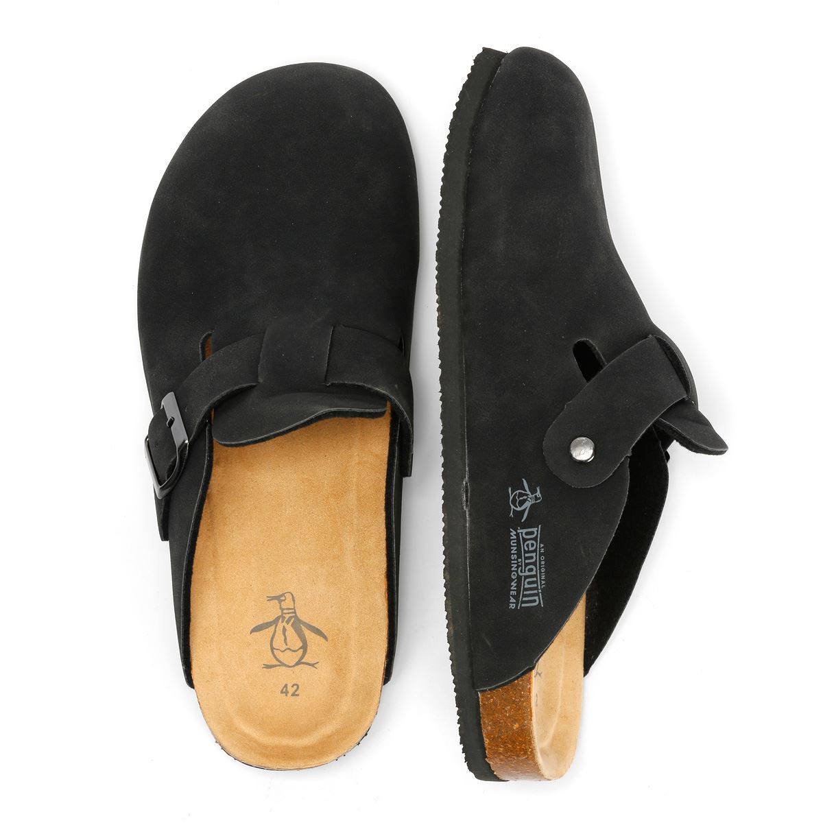 Penguin Pappy Herren Schwarze Sandalen