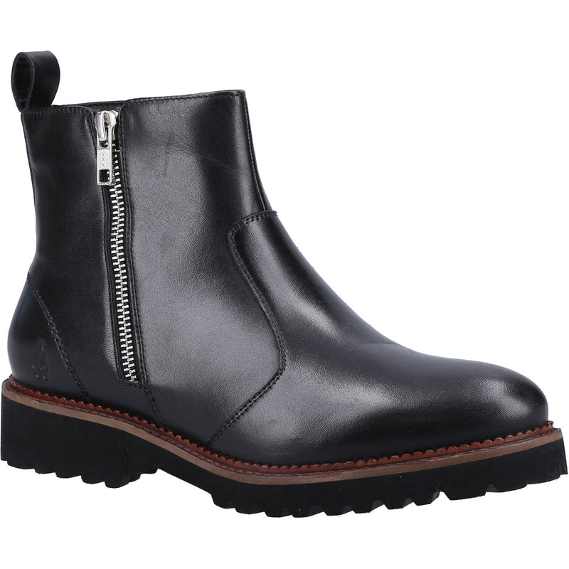 Hush Puppies Grace Zip Damenstiefel Aus Schwarzem Wildleder