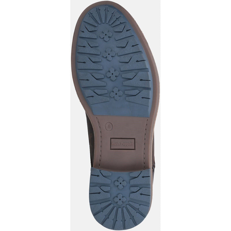 Hush Puppies Julian Leder Herren Braune Schnürschuhe