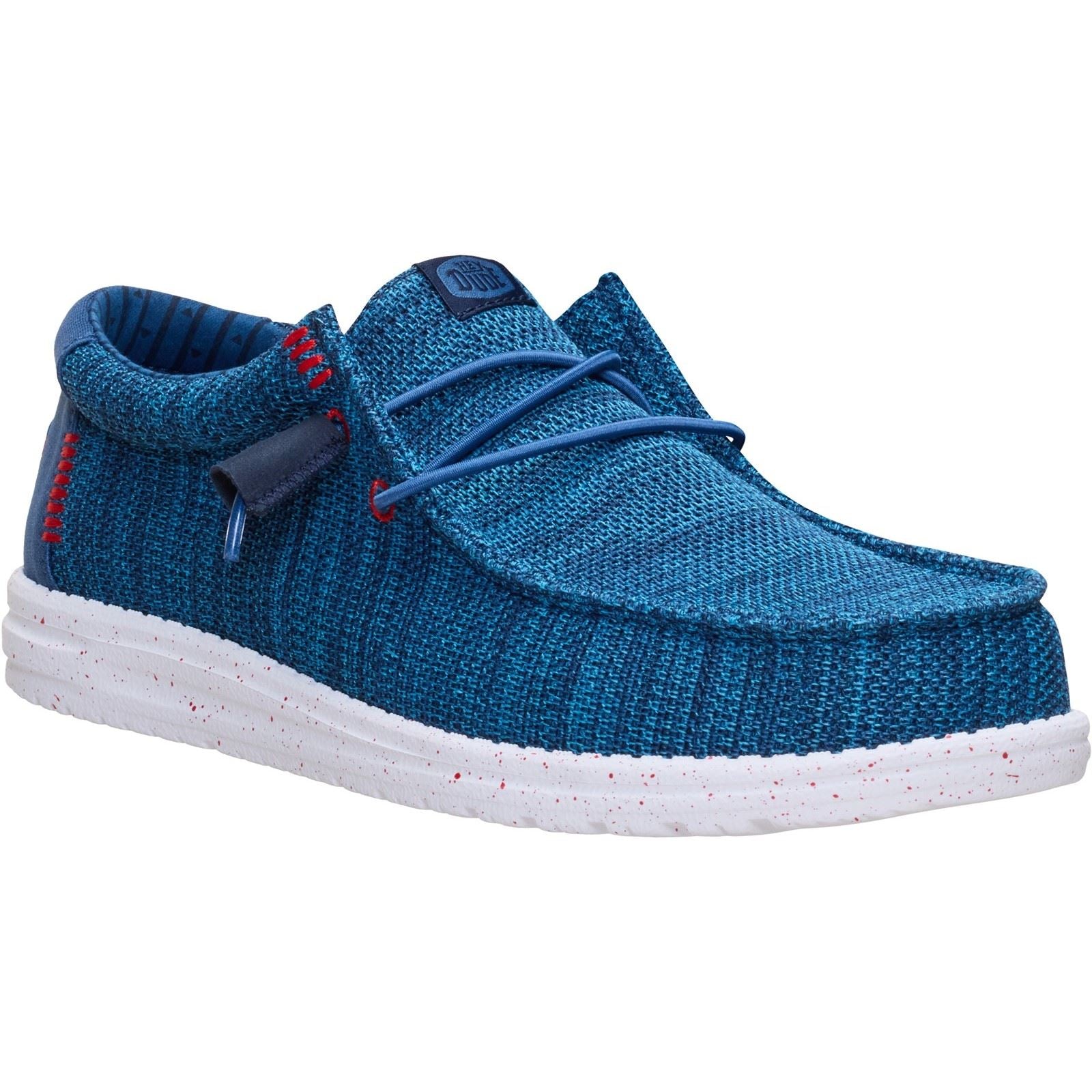 HEYDUDE Wally Stretch Sox Polyester Herren Ensign Blau/Mehrfarbig Schuhe