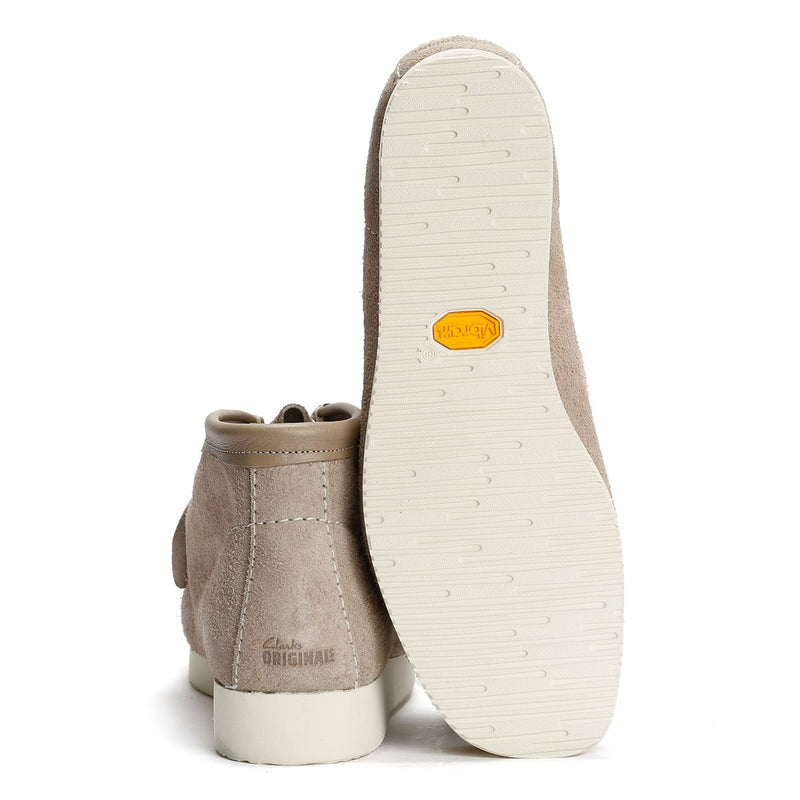 Clarks Originals Wallabee Combi Wildleder Herren Stiefel In Grau