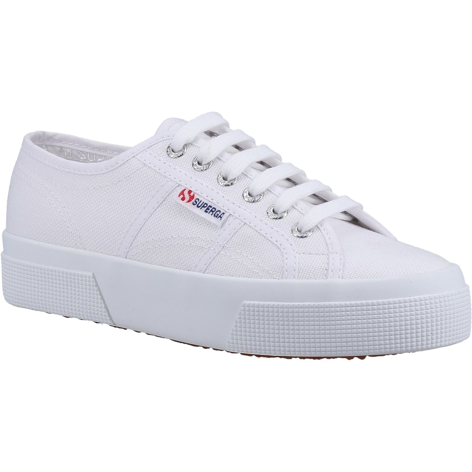 Superga 2740 Platform Baumwoll-Damensneaker In Weiß