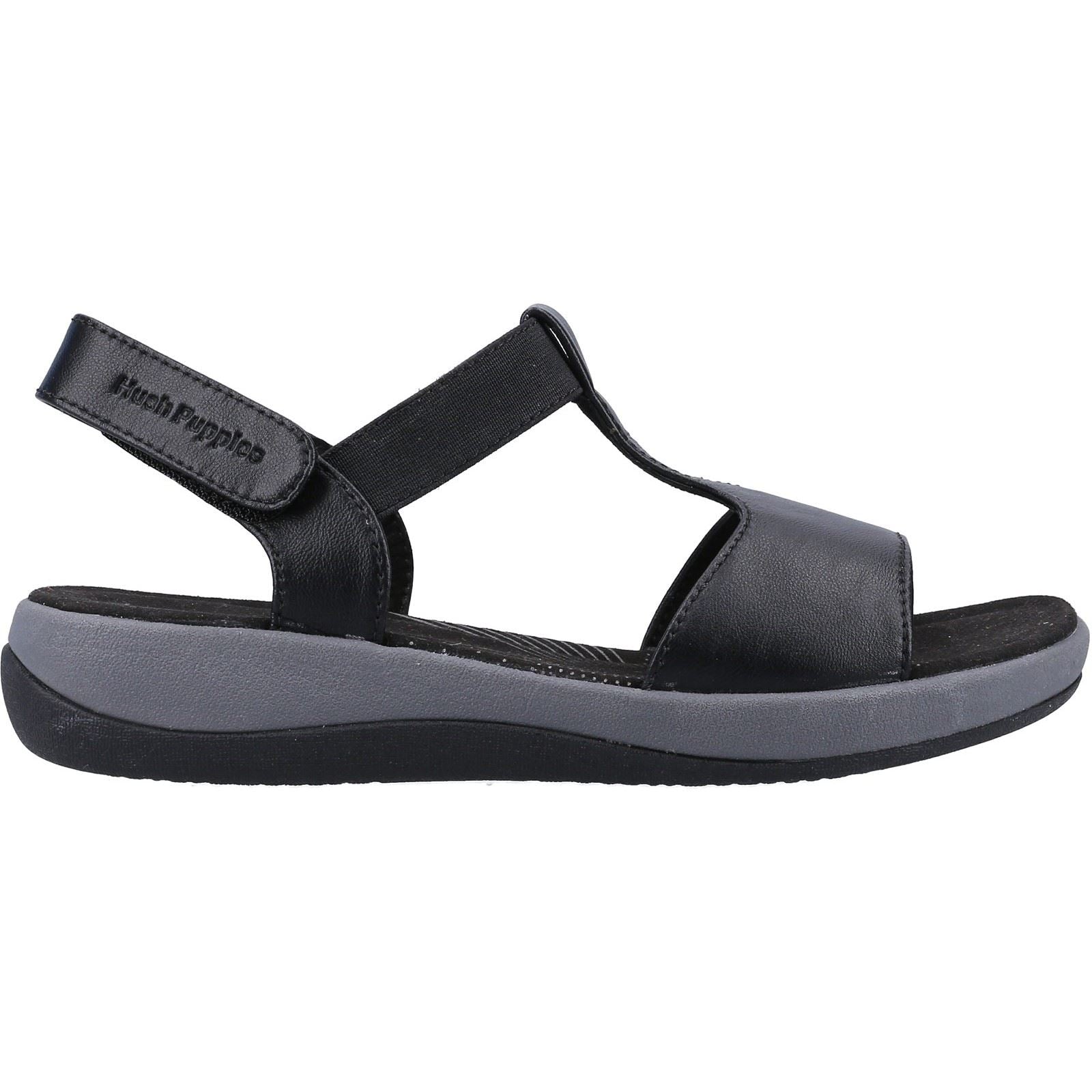 Hush Puppies Sylvie Damen Sandalen Aus Schwarzem Leder