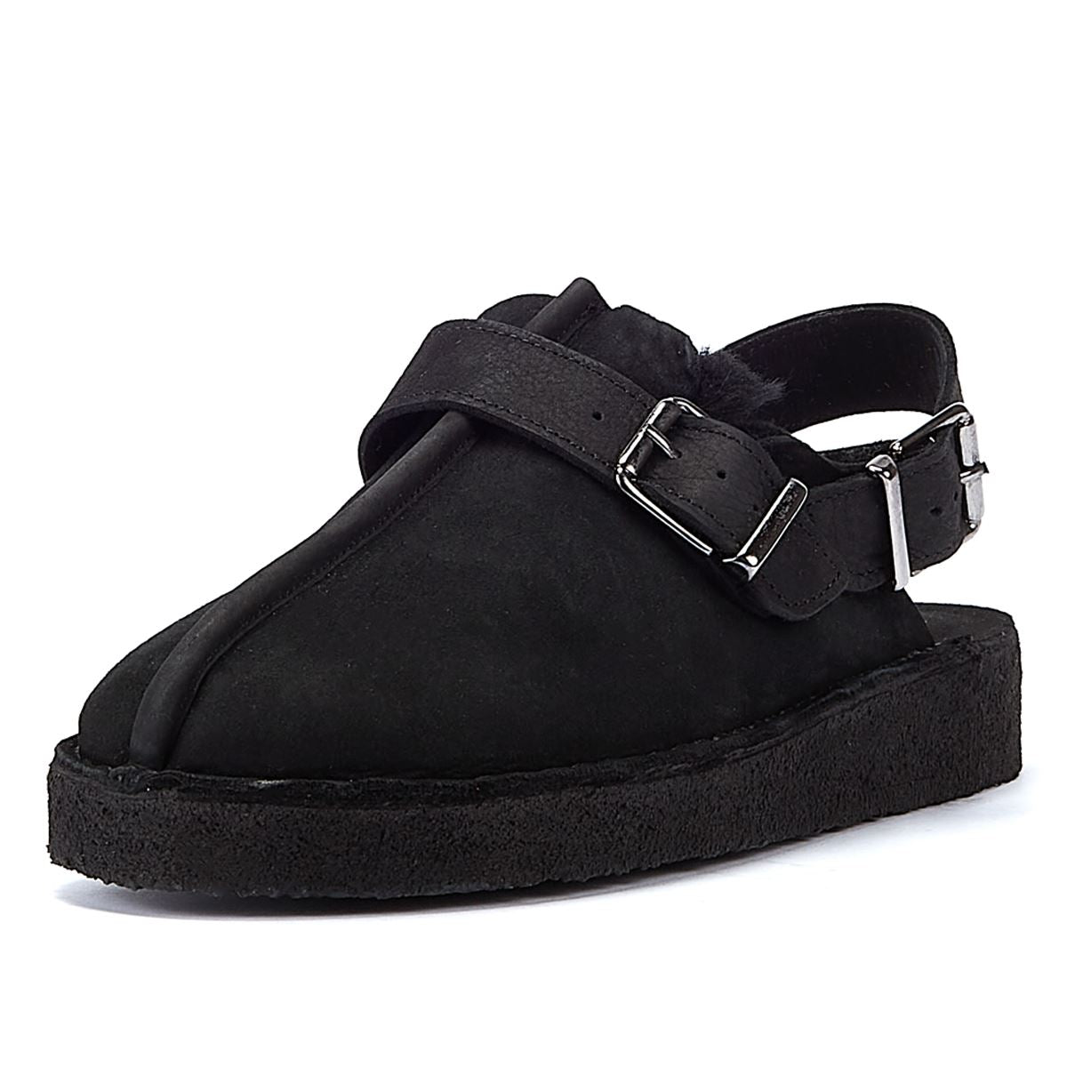 Clarks Trek Mule Sling Gefütterte Damen-Schwarze-Komfortschuhe