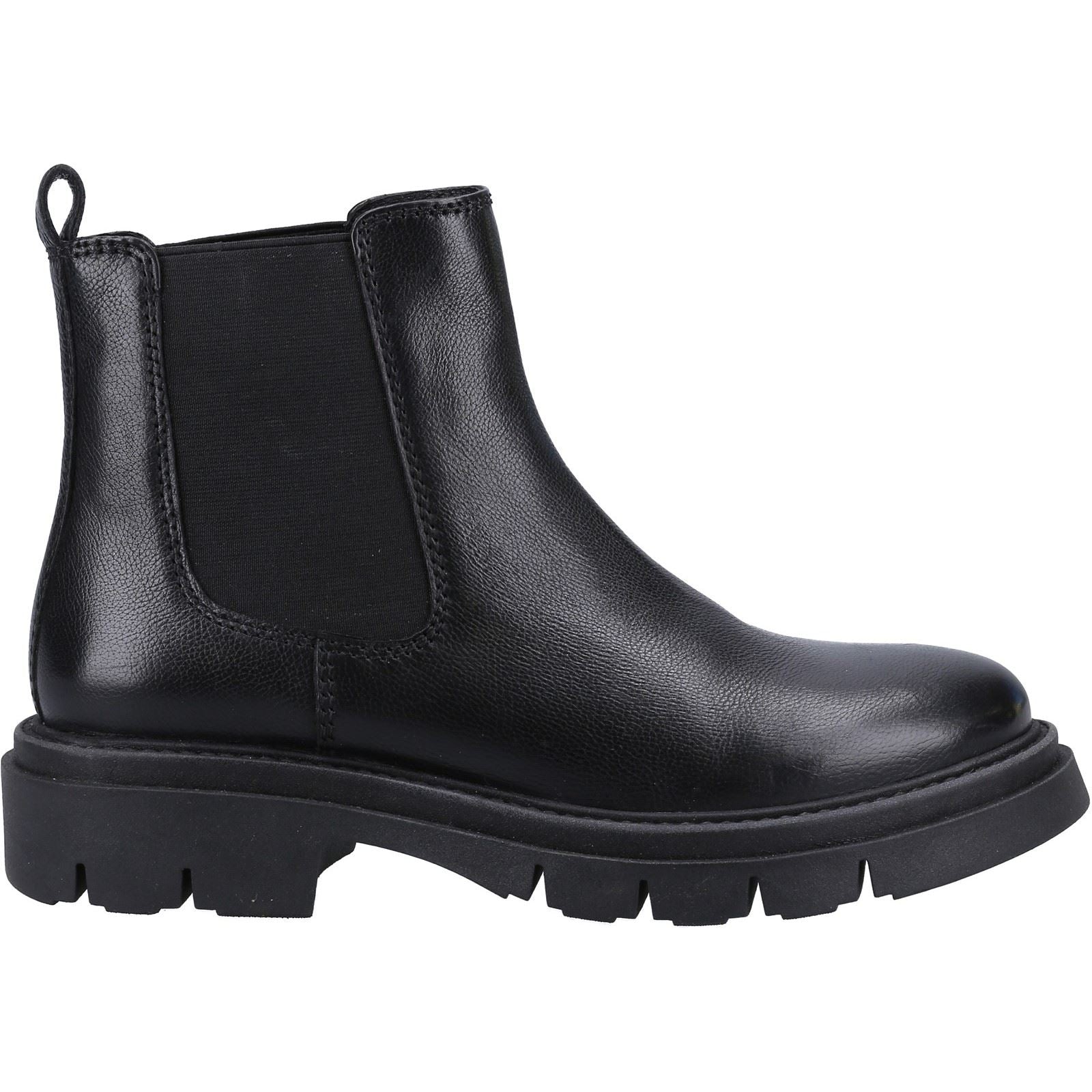 Hush Puppies Raya Chelsea Damenlederstiefel In Schwarz