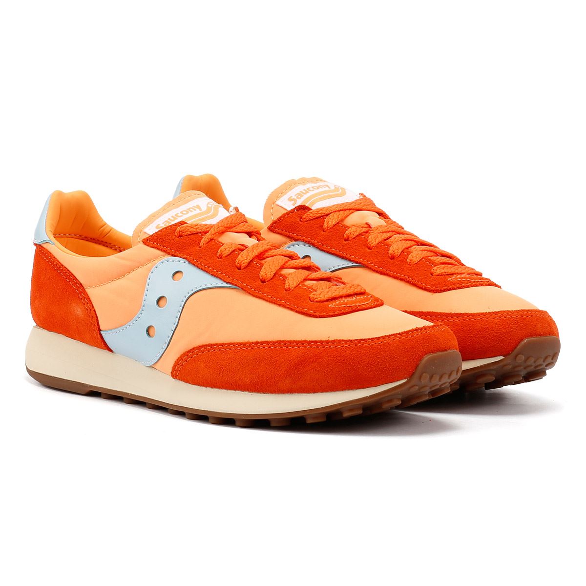 Saucony Trainer 80 Orangefarbene Wildleder Sneaker