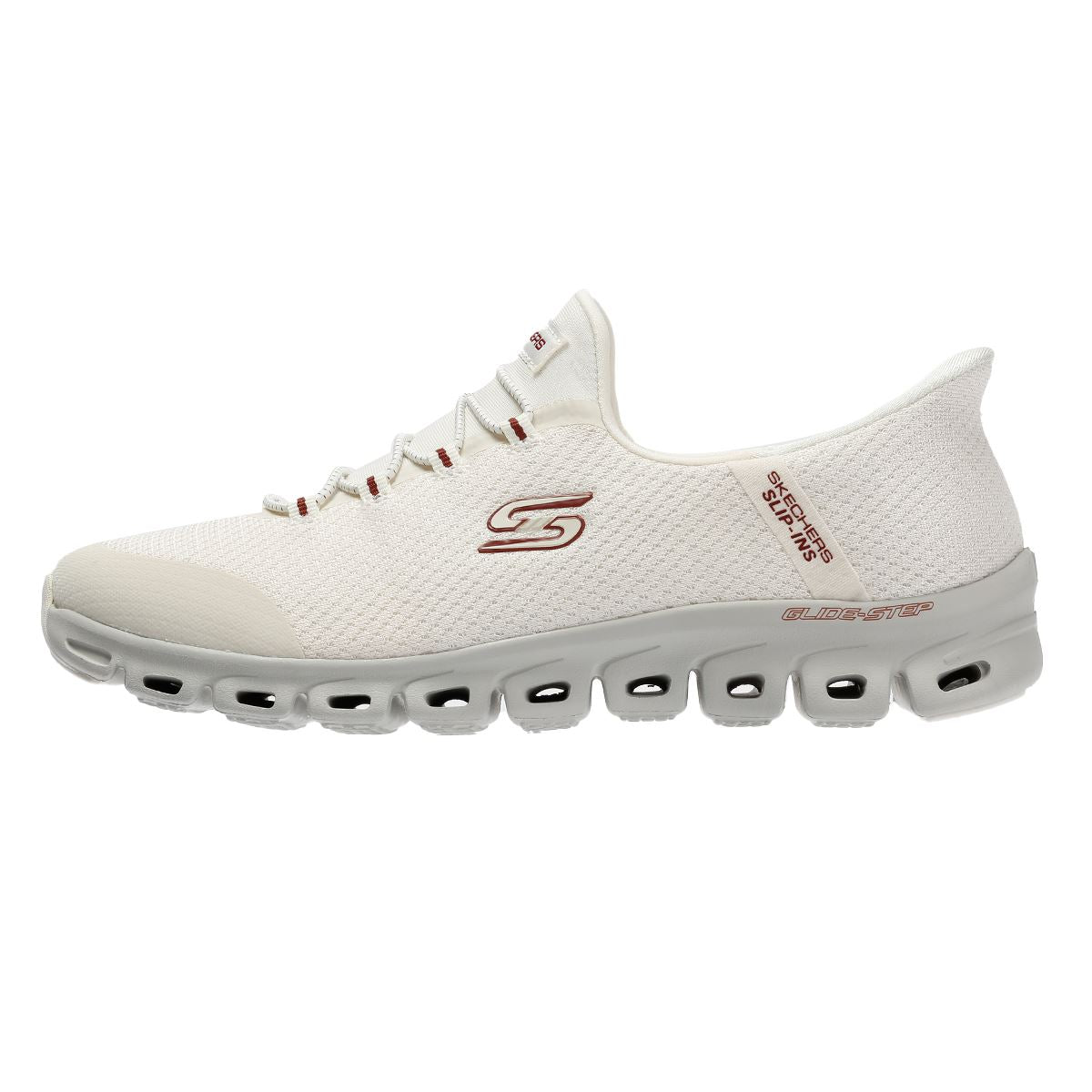 Skechers Slip-Ins Glide Step Vibey Mesh Damen Weiße Sneakers