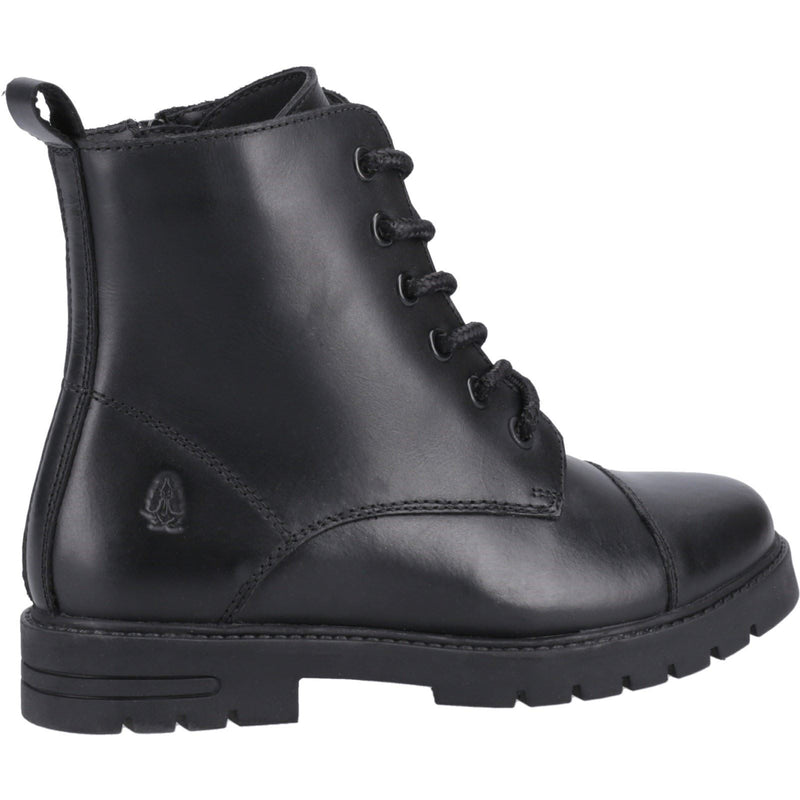 Hush Puppies Lauren Junior Mädchen Schwarze Farbe Lederstiefel