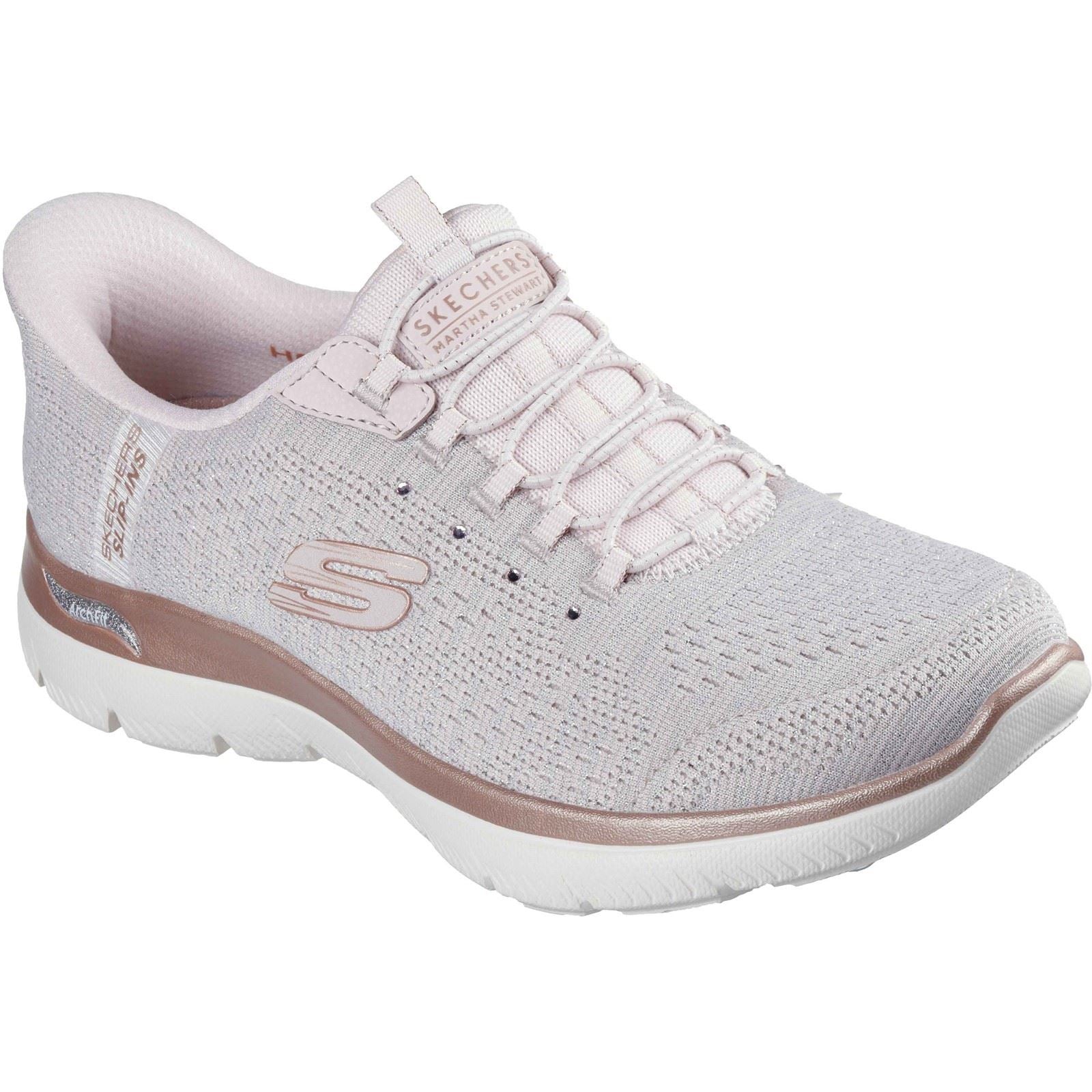 Skechers Arch Fit Summits - Soft Shimmer Textile Damen Sneaker In Hellrosa