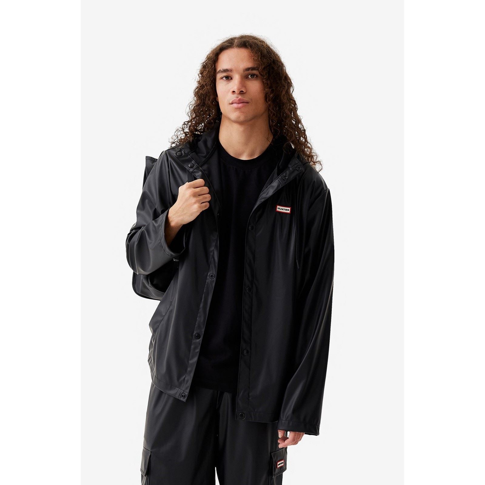Hunter Izzy Hooded Unisex Erwachsenen Schwarze Jacke