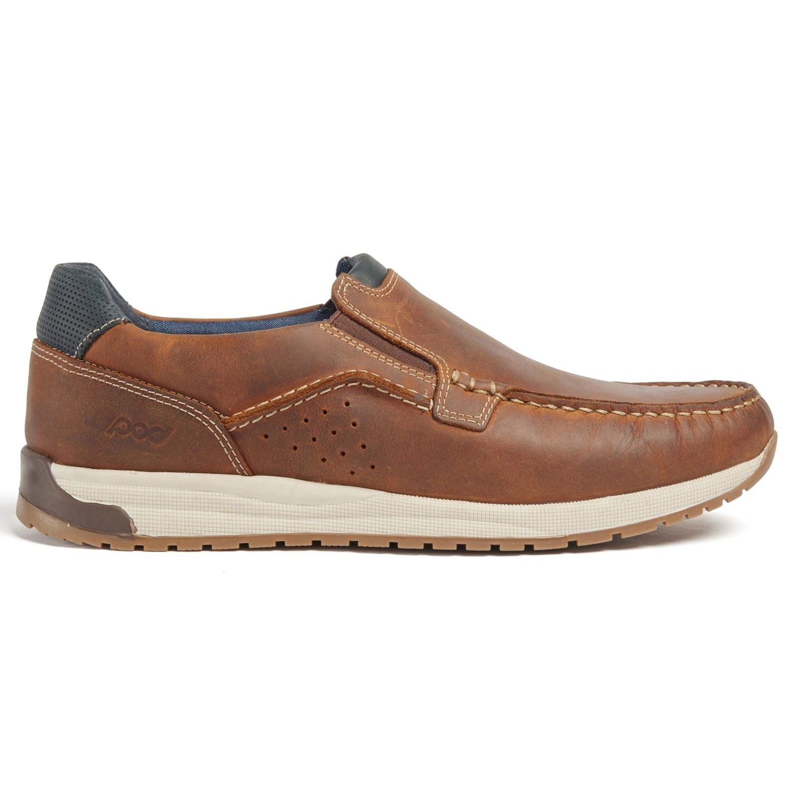 Pod Sean Herren Bootsschuhe Aus Leder In Beige