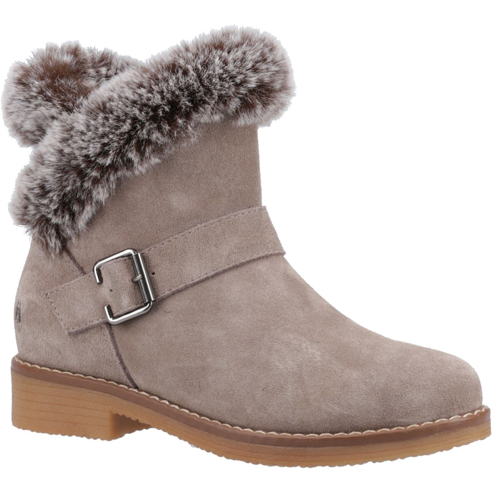 Hush Puppies Hannah Veloursleder Damen Stiefeletten In Taupe