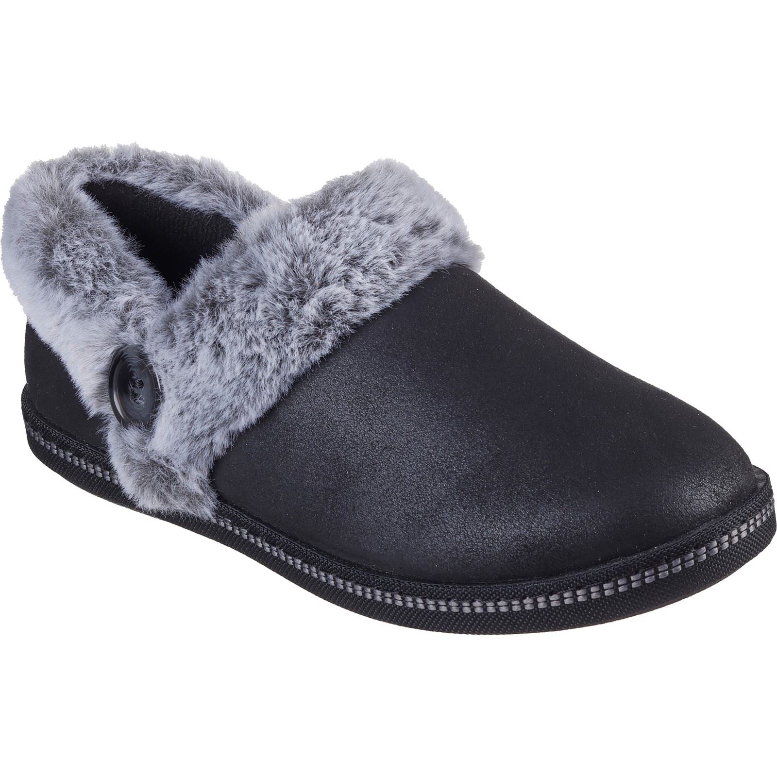 Skechers Cozy Campfire French Toast 2 Textil Damen Hausschuhe In Schwarz