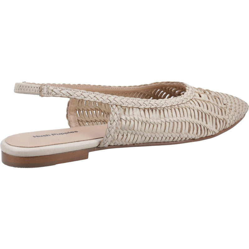Hush Puppies Dalia Woven Damen Flache Schuhe Aus Leder In Creme