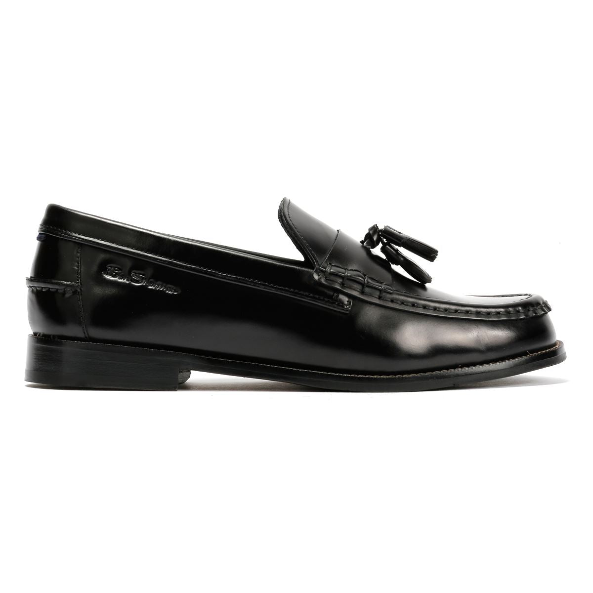 Ben Sherman Sid Leder Herren Schwarze Slipper
