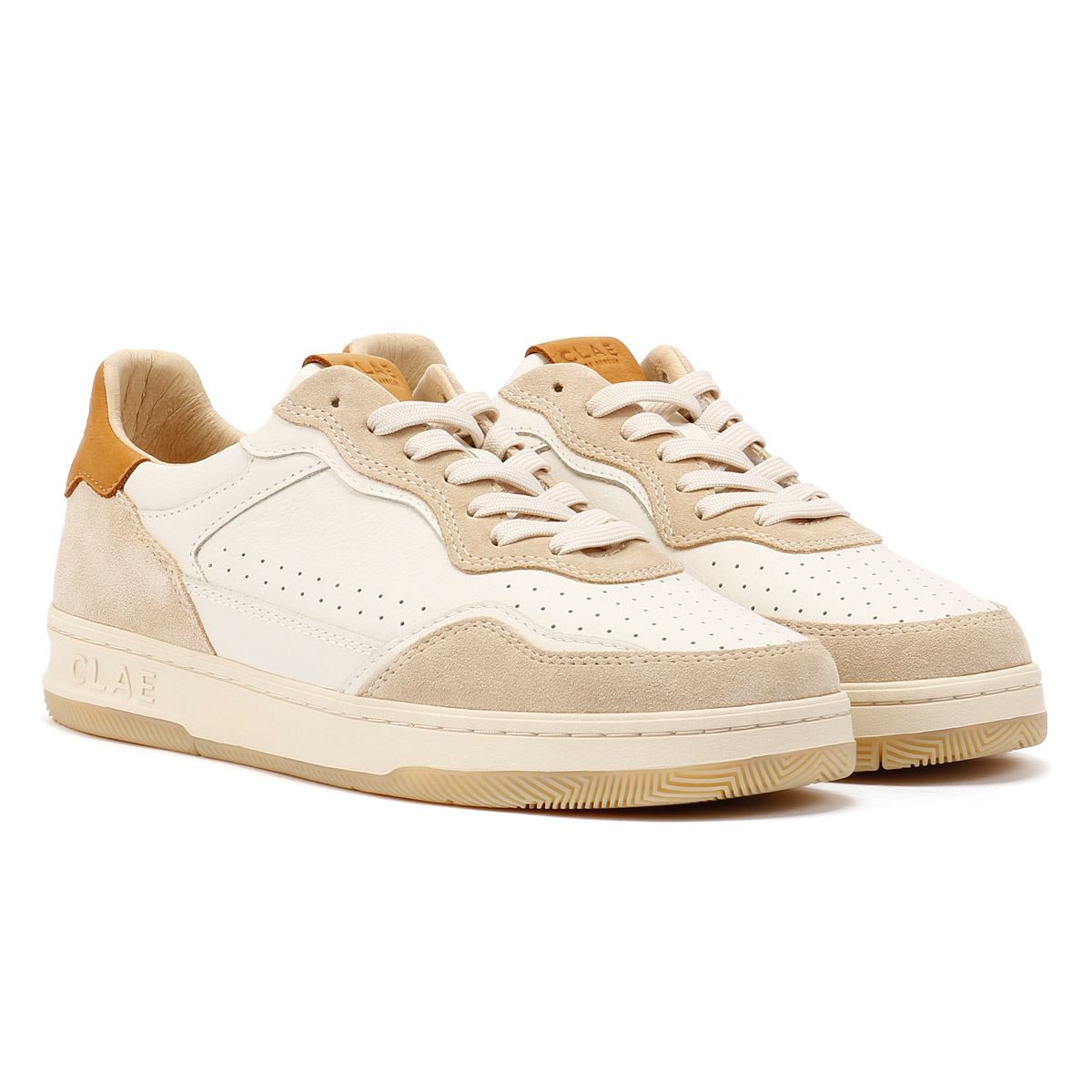 Clae Haywood Fog Leder Herren Weiße Sneakers