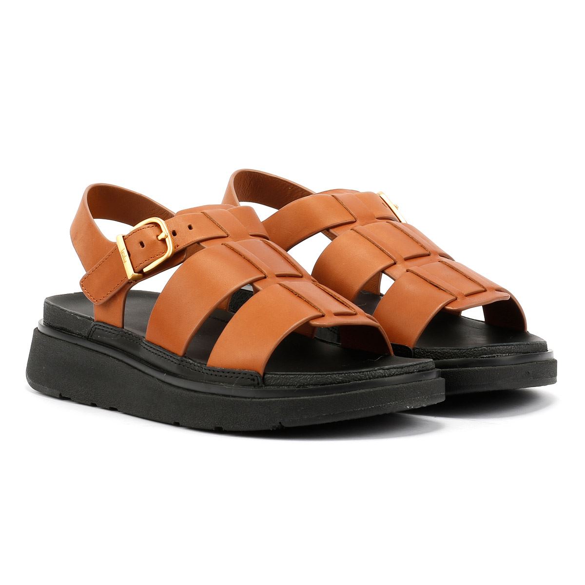FitFlop GEN-FF Fisherman Damen Sandalen Aus Braunem Leder