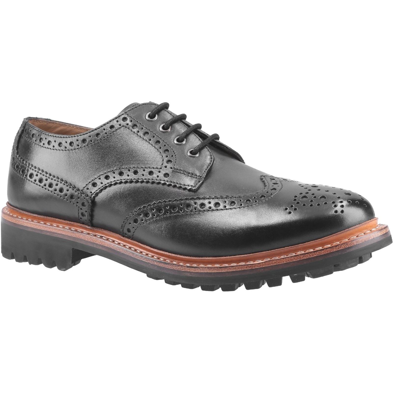 Cotswold Quenington Commando Schwarze Farbe Herren-Schnürschuhe Aus Leder