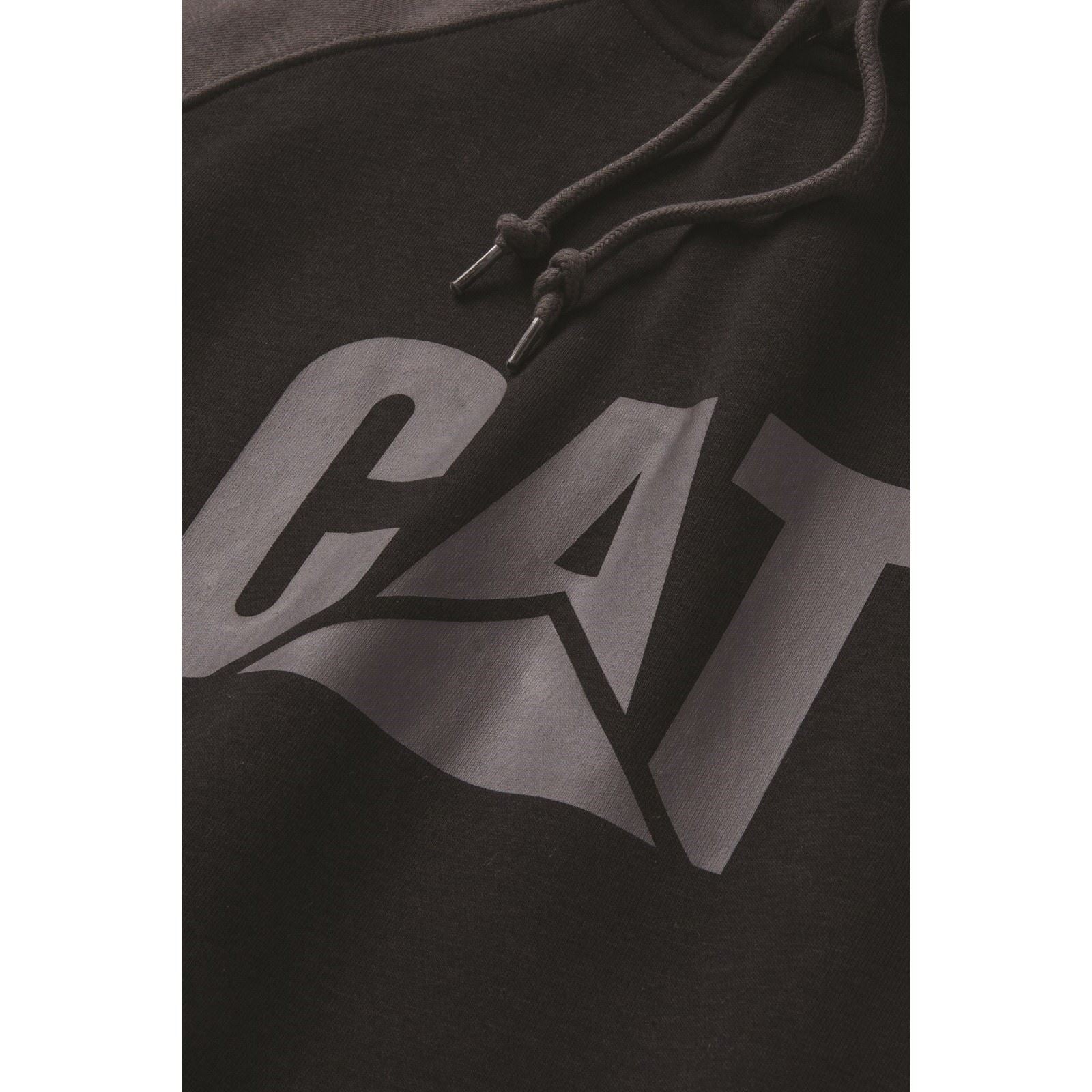 Caterpillar Raglan Baumwolle Herren Schwarzes Kapuzensweatshirt