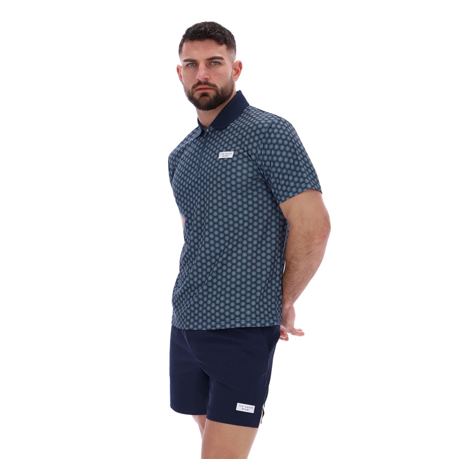Ted Baker JAYDEN TBMTS2619 Polyester Herren Blau Sport Polohemden