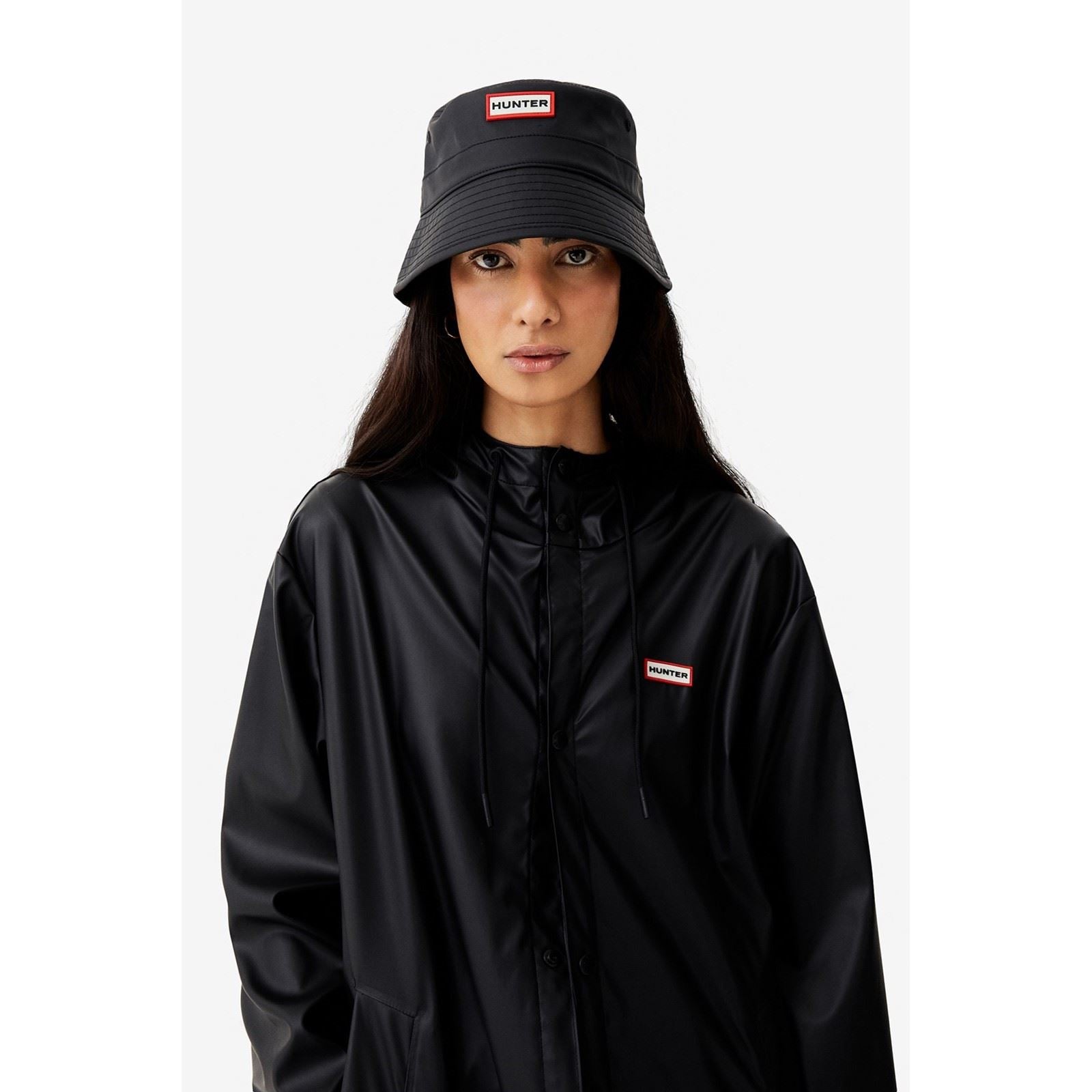 Hunter Izzy Hooded Unisex Erwachsenen Schwarze Jacke