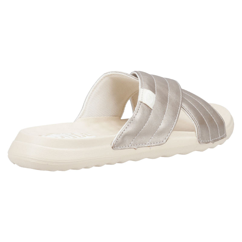 HEYDUDE Christi Slide Distressed Damen Metallic-Sandalen