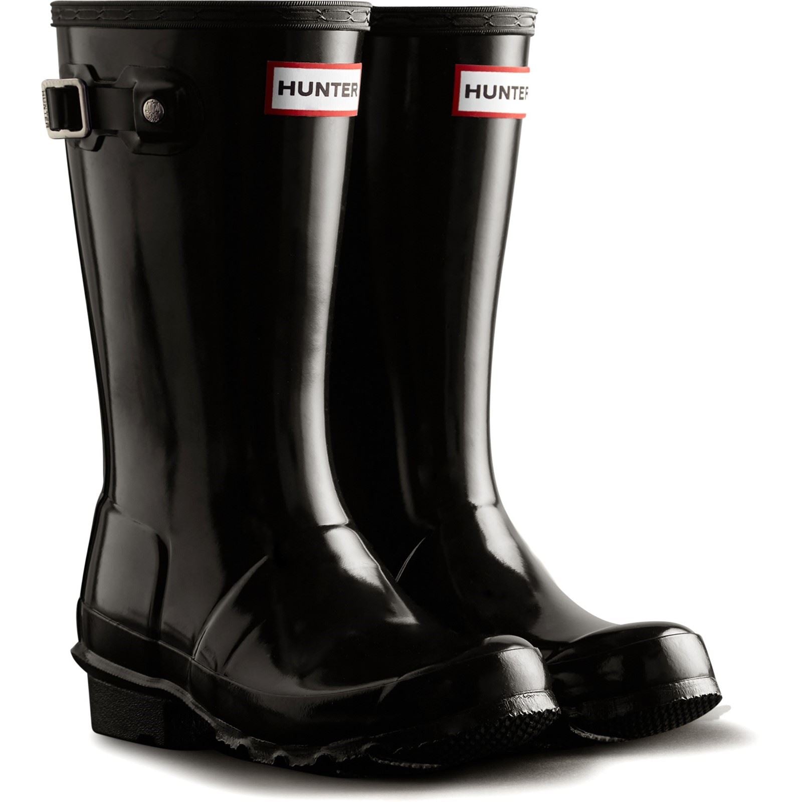 Hunter Junior Originals Gloss Gummistiefel Für Unisex Kinder In Schwarz