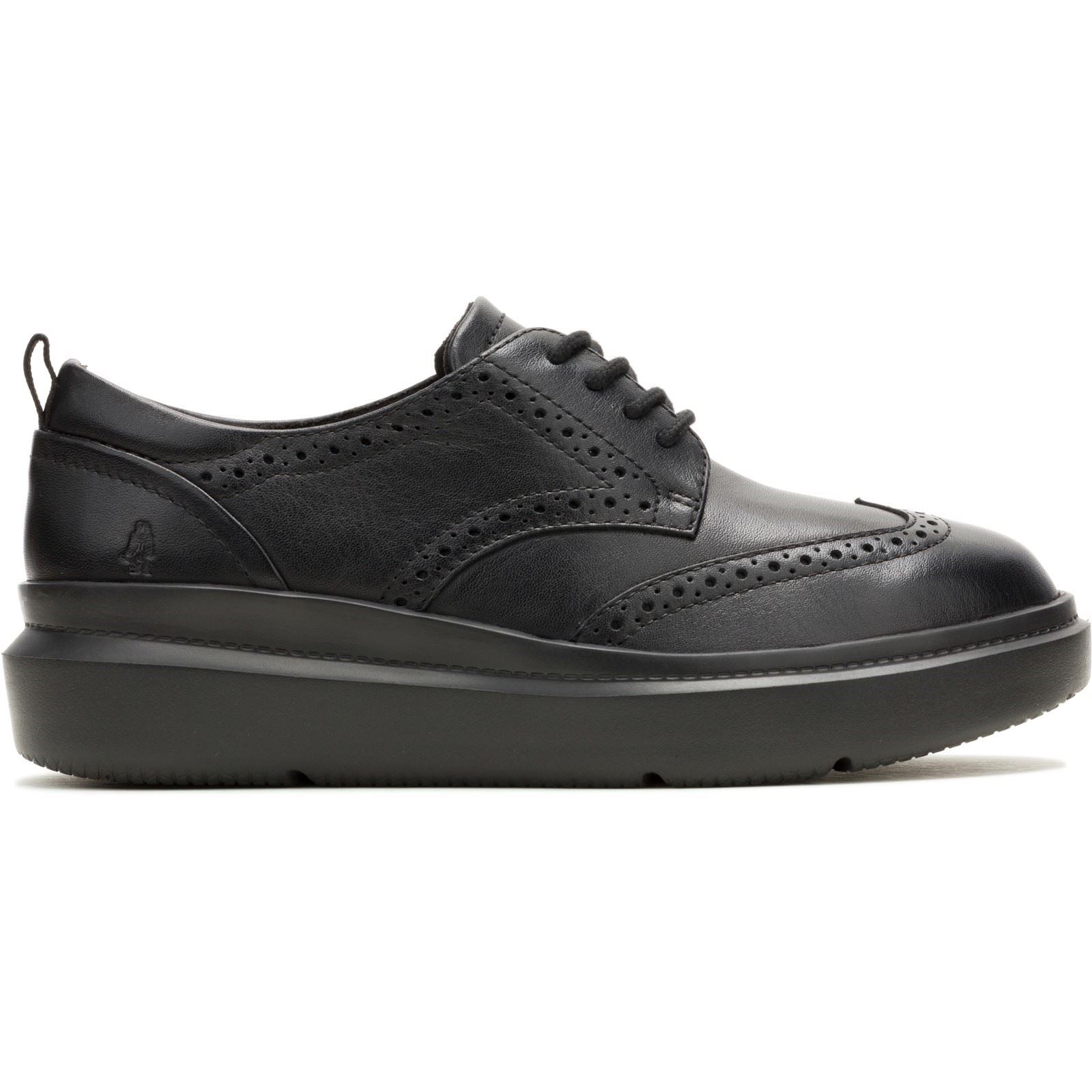 Hush Puppies Joy Damen Brogues Schuhe Aus Schwarzem Leder / Schwarz