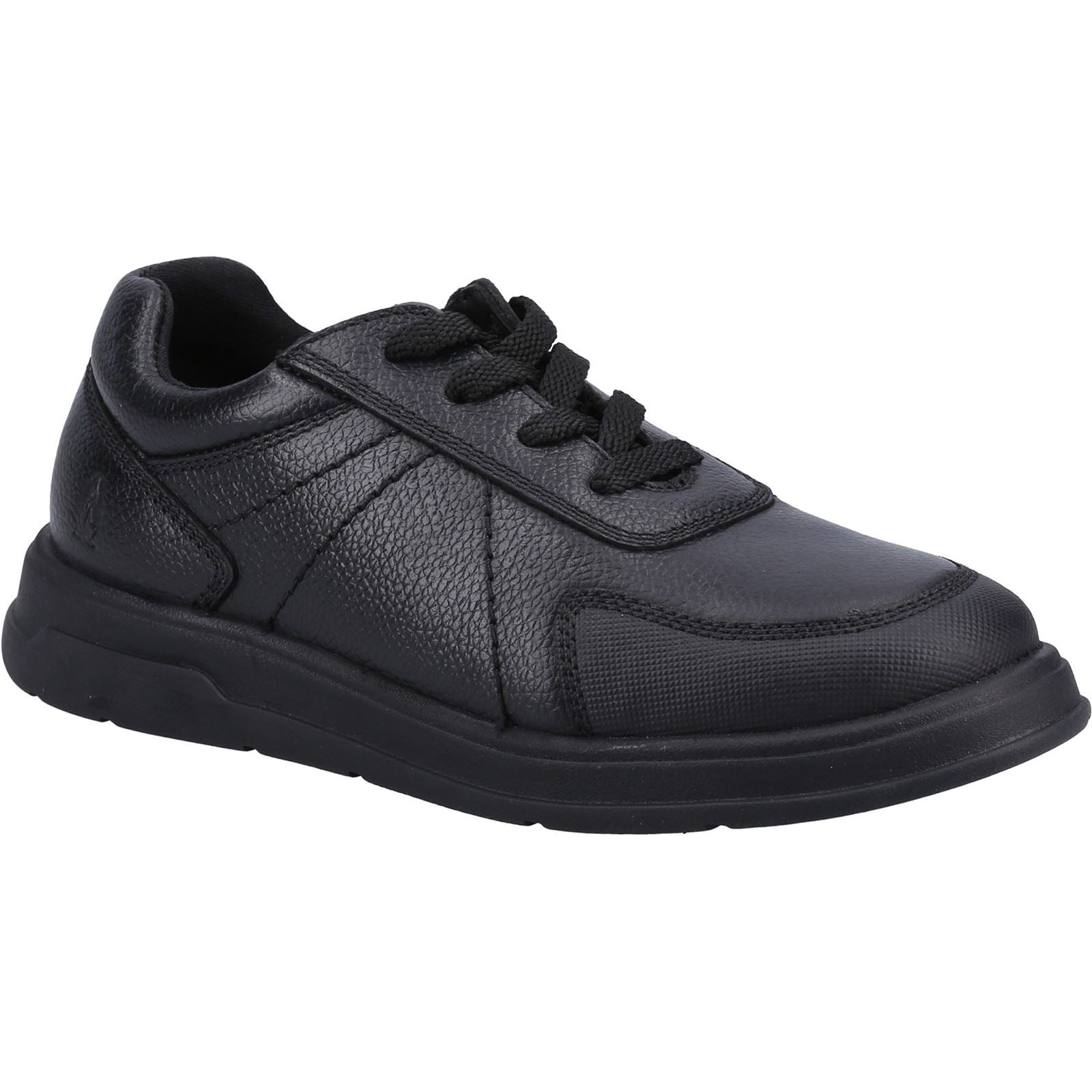 Hush Puppies Robert SNR Die Schwarzen Schnürschuhe Für Jungen Aus Leder