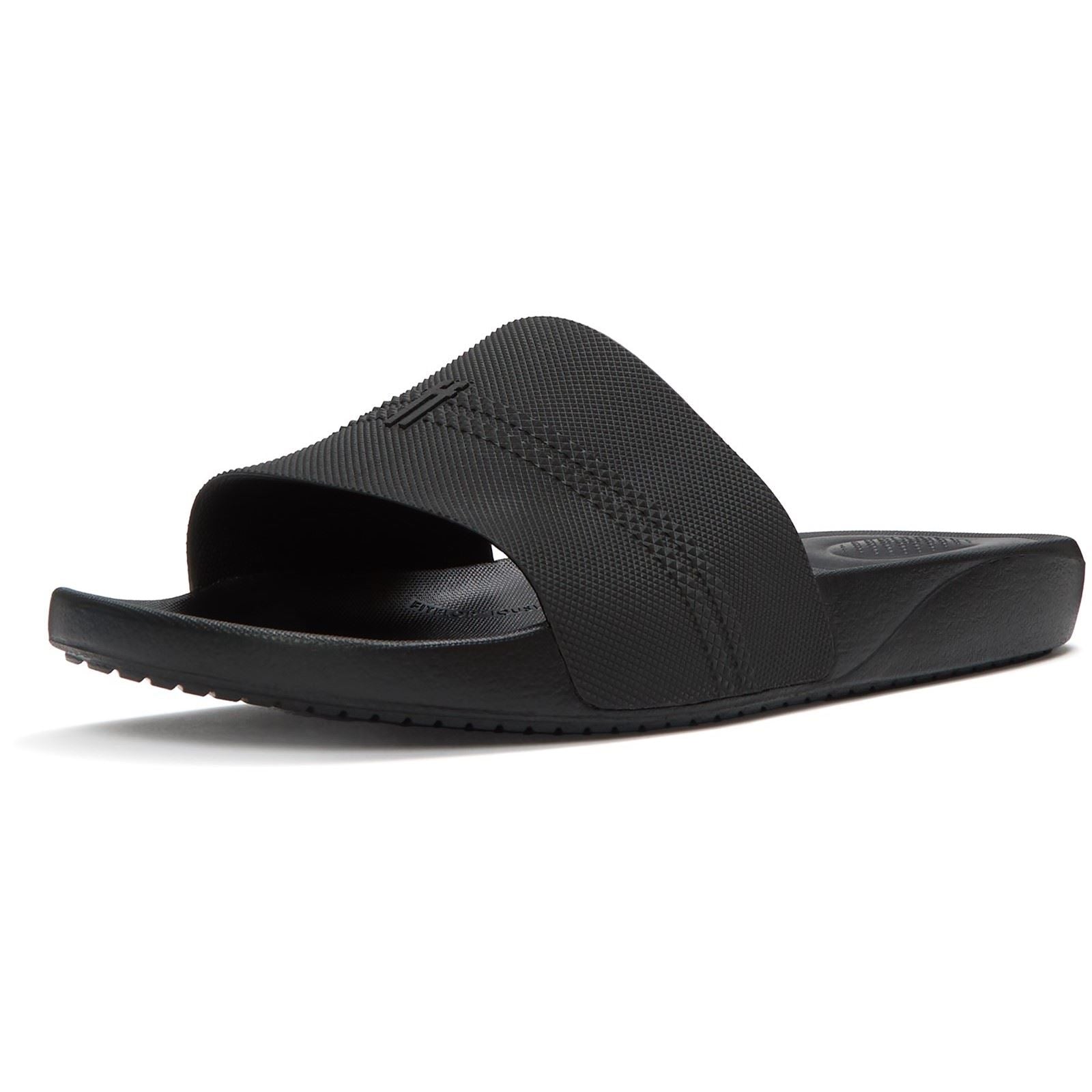 Fitflop iQushion Pool Slides Polyurethan Männer Ganz Schwarze Slides