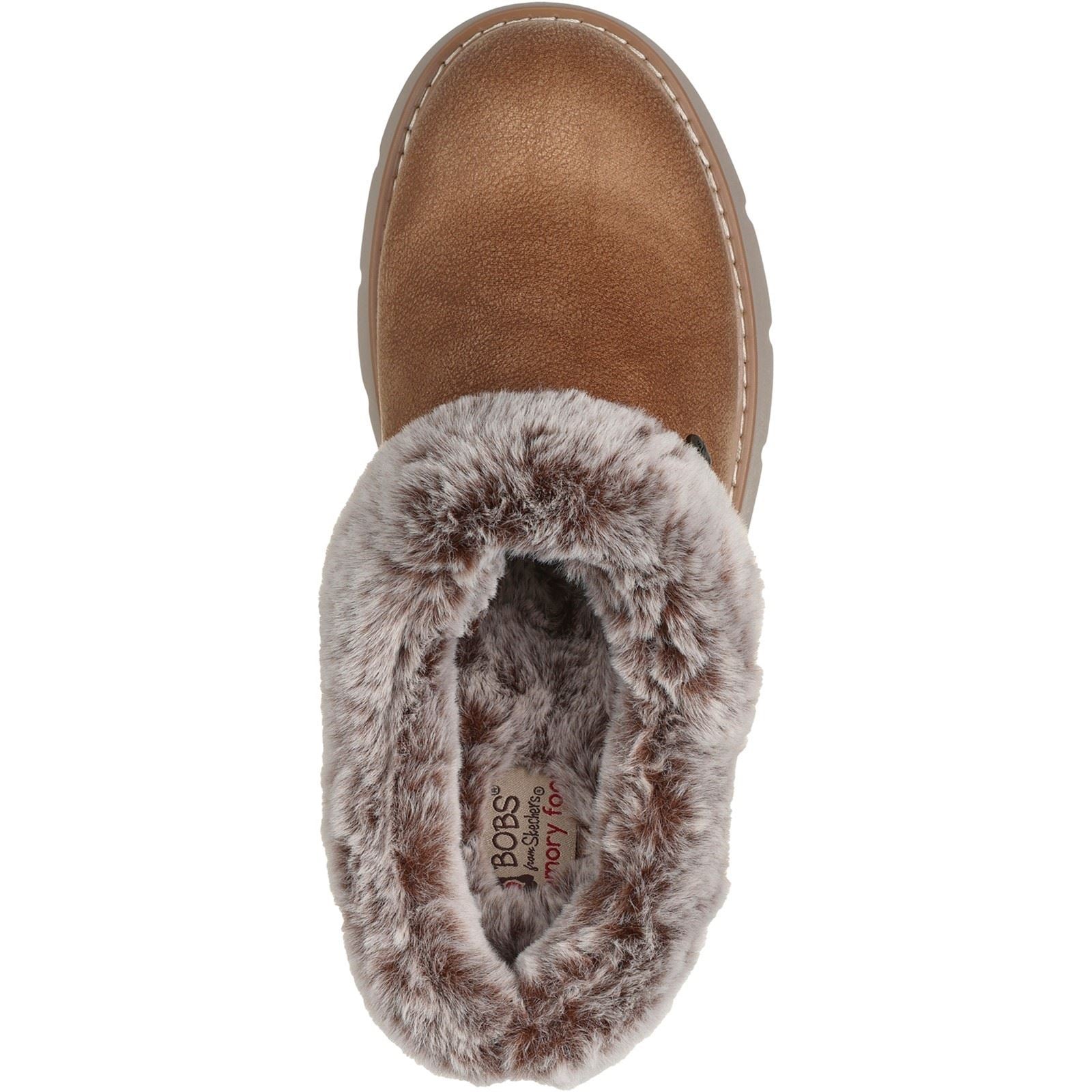 Skechers Keepsakes Lite Cozy Blend Textile Damen Hausschuhe In Kastanienbraun