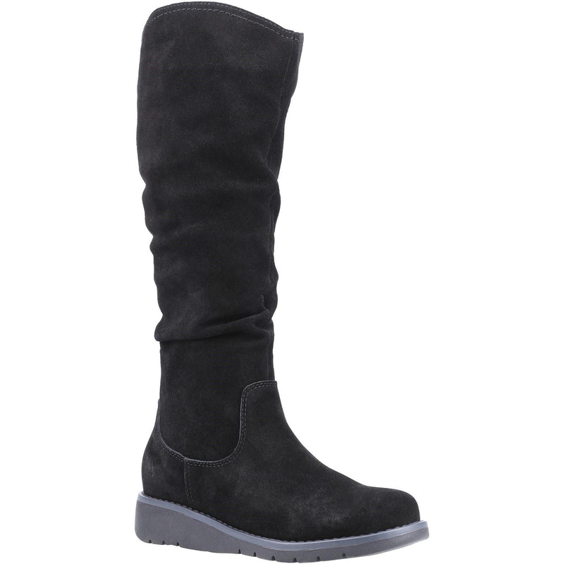Hush Puppies Lucinda Damenstiefel Aus Schwarzem Wildleder