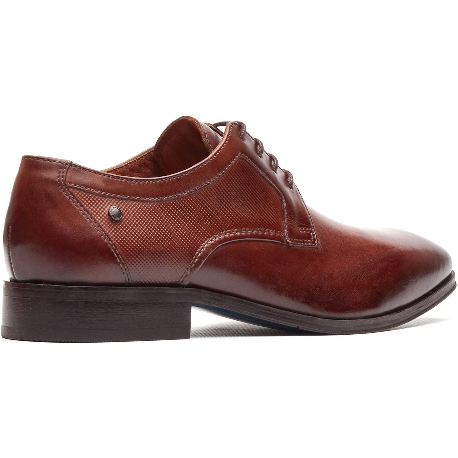 Base London Dome Lace Up Leder Herren Schuhe In Verbranntem Tan Mit Schnürung