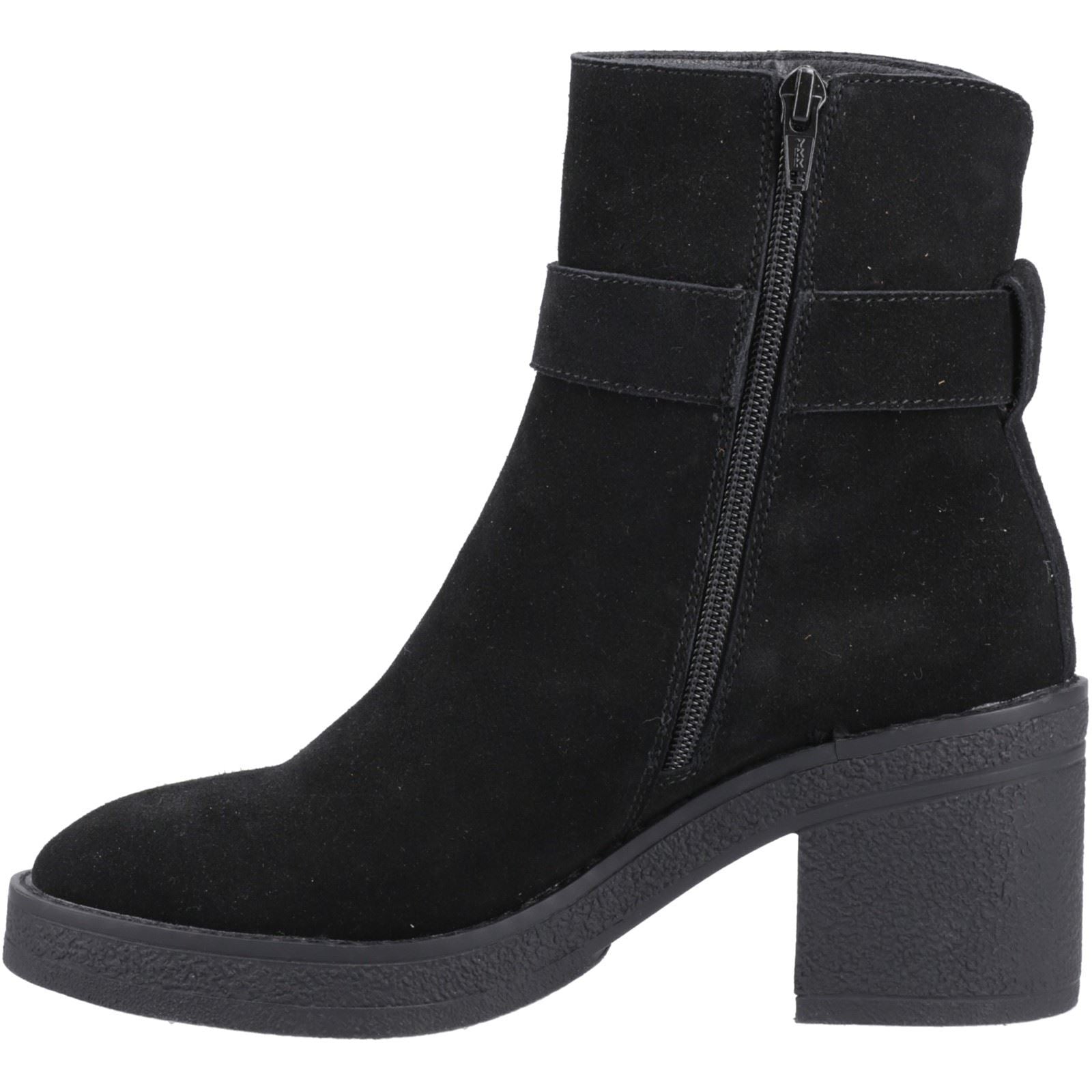 Hush Puppies Fearne Damen Wildleder Schwarze Farbe Stiefeletten mit Absatz