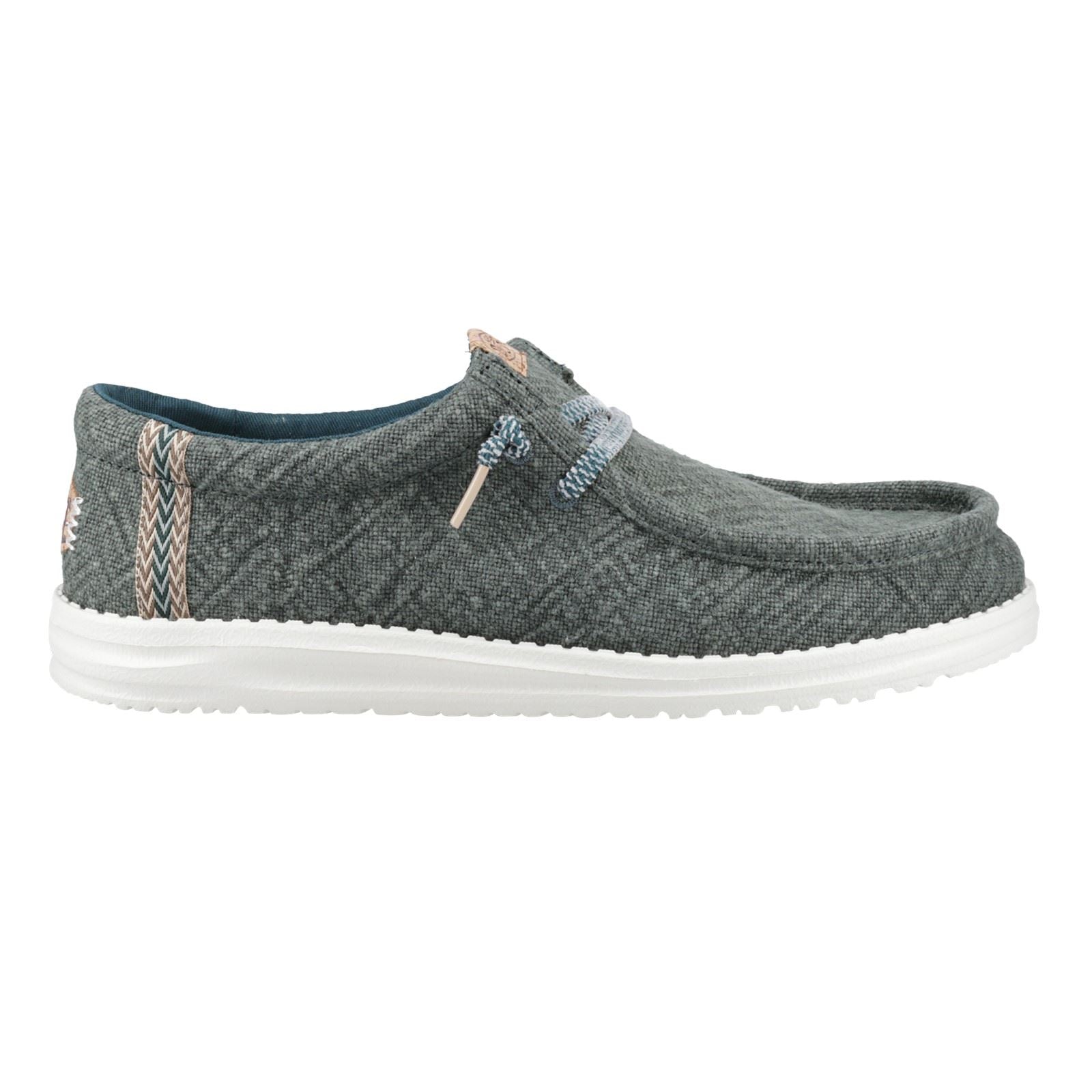 HEYDUDE Wally Jute Jute Herren Meergrüne Mokassin Schuhe