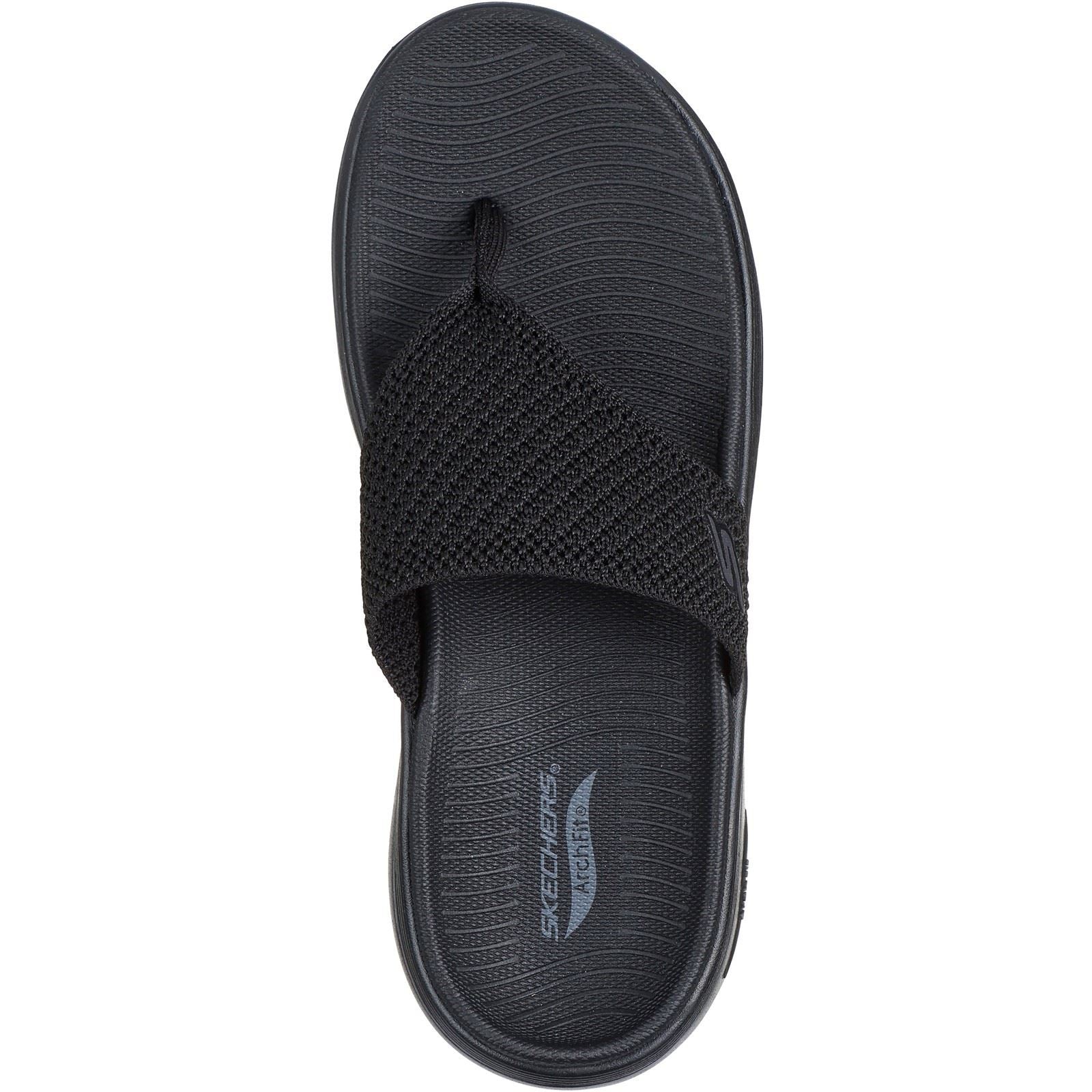 Skechers Go Walk Arch Fit 2.0 Polyester Damen Sandalen In Schwarz