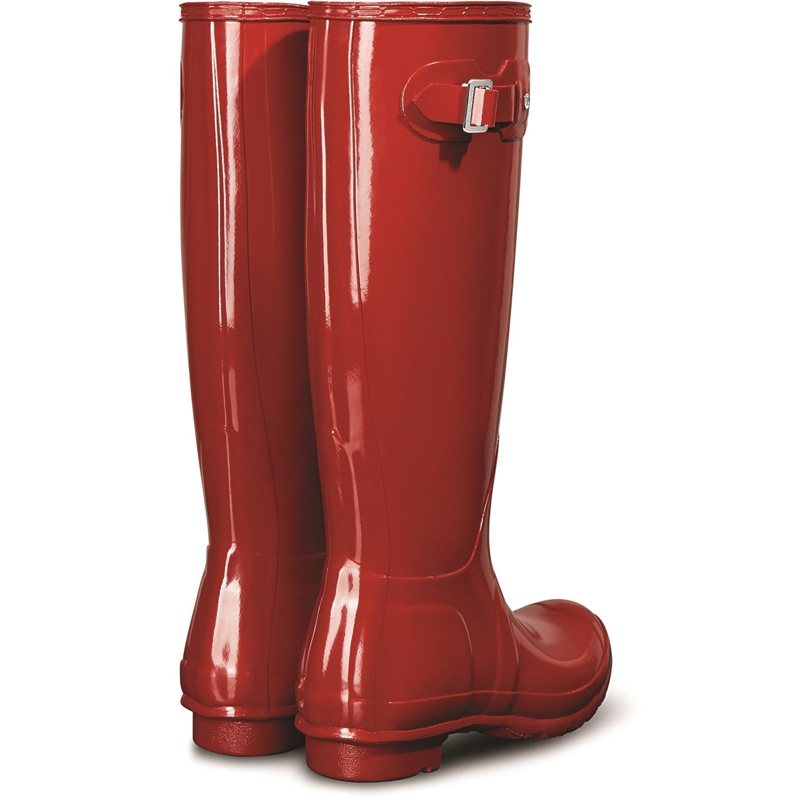 Hunter Original Tall Gloss Gummistiefel Für Damen In Militärrot