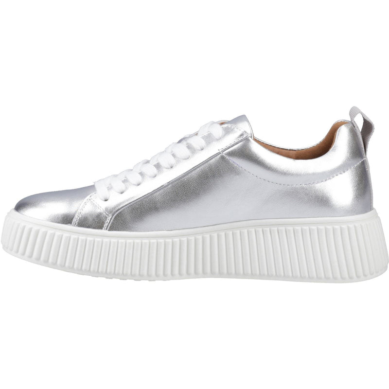 Hush Puppies Harlow Damen Sneakers Aus Silberleder