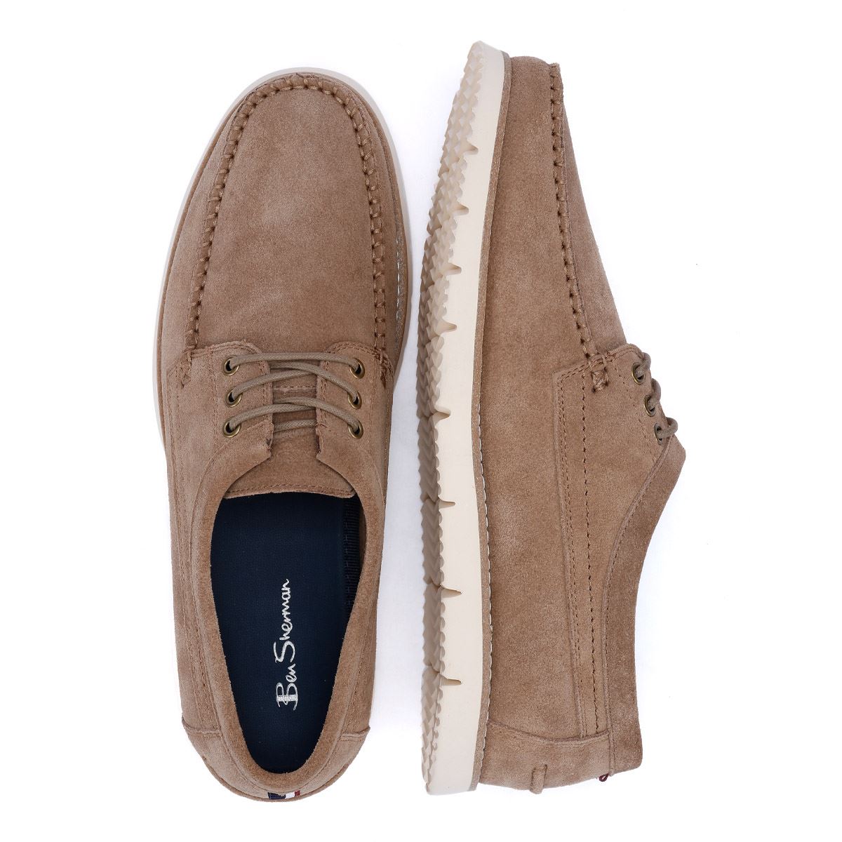 Ben Sherman Soho Wildleder Herren Graue Schnürschuhe