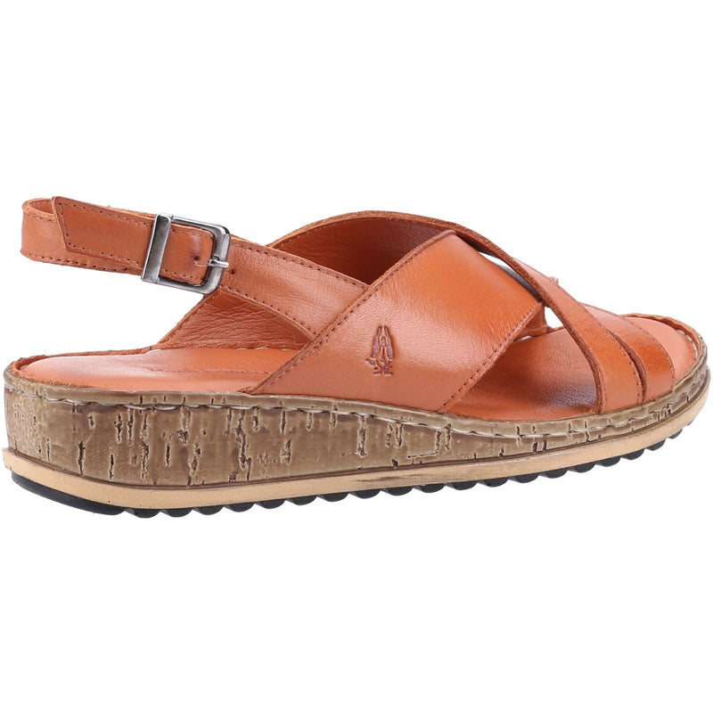 Hush Puppies Elena Damen Keilsandalen Aus Braunem Leder
