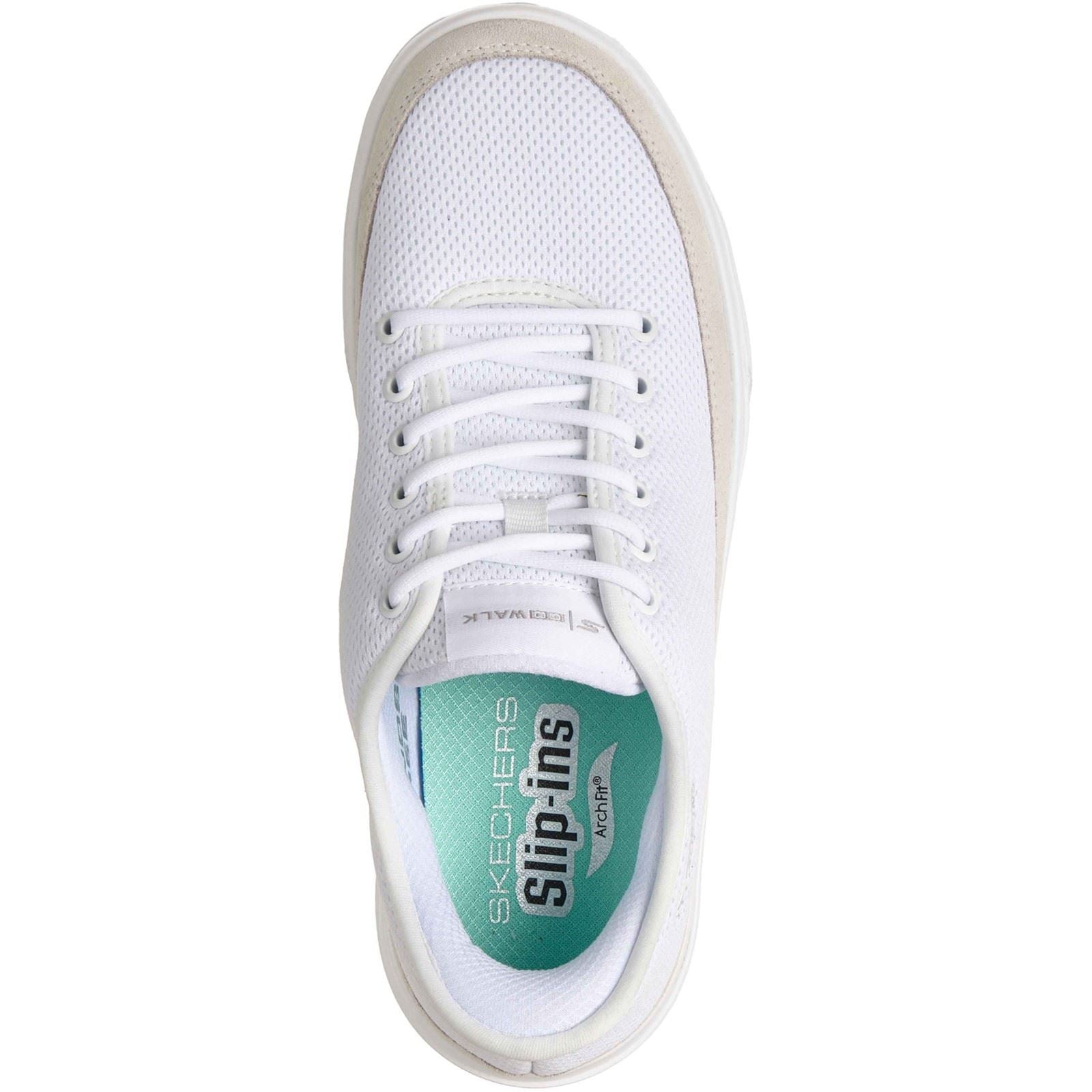 Skechers GoWalk Commuter Textile Damen Weiße Sneakers