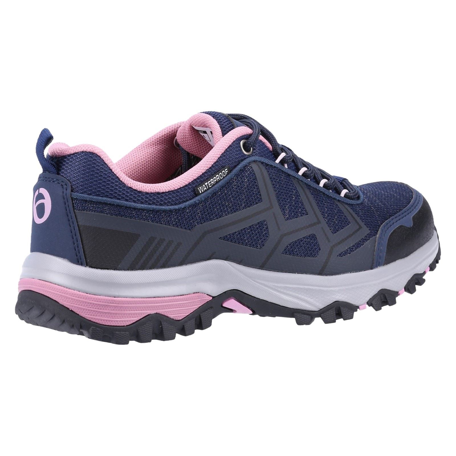 Cotswold Wychwood Low Recyceltes Kunststoff+Synthetisches Pu Damen Wanderschuhe In Marine/Rosa