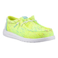 HEYDUDE Wally Party Mesh Herren Mokassins Schuhe Aus Polyester In Limettengelb/Weiß