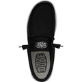 HEYDUDE Wally Slub Herren Bootsschuhe In Schwarz
