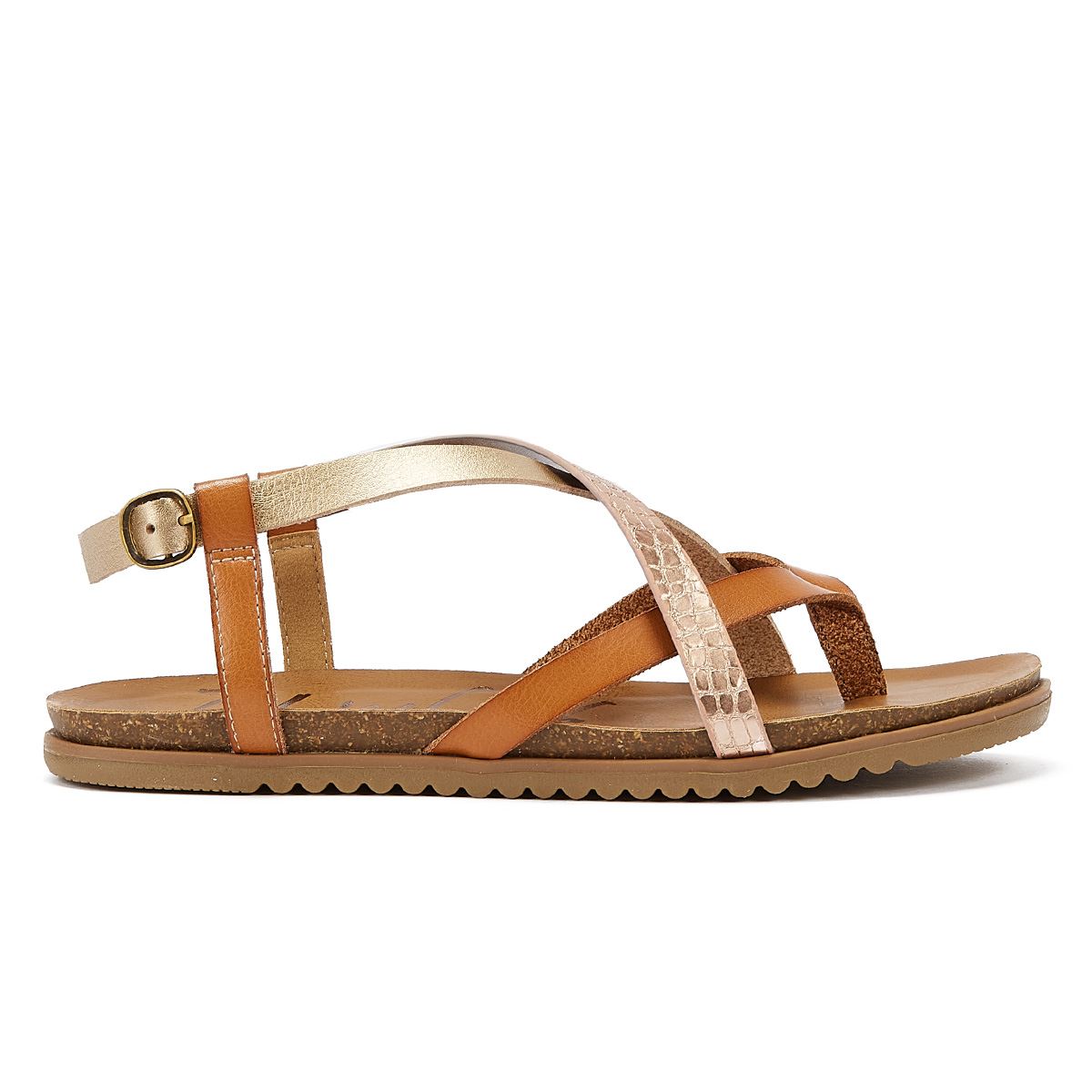 Blowfish Malibu Mirenda Honey Multi Strap Women's Beige Sandale