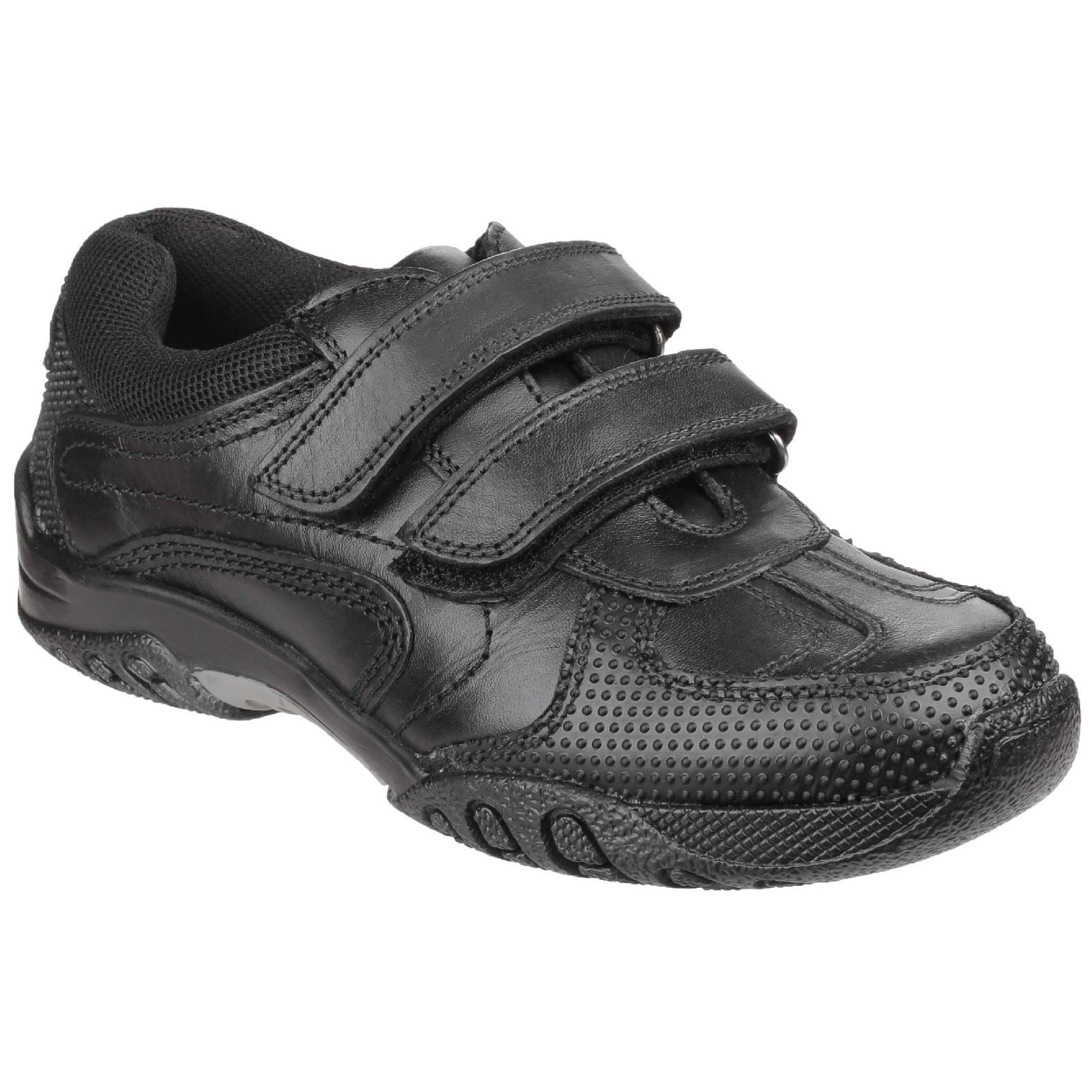 Hush Puppies Jezza Junior Lederslipper In Schwarz Für Jungen